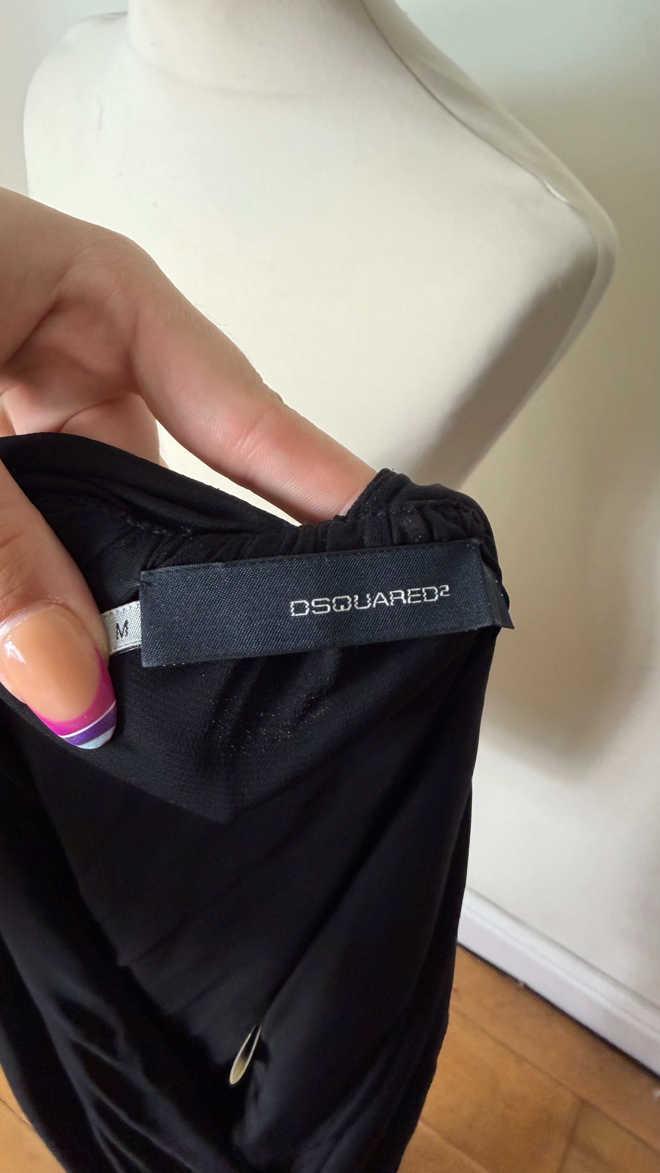 Dsqaured2 Halterneck Backless Black Midi Dress