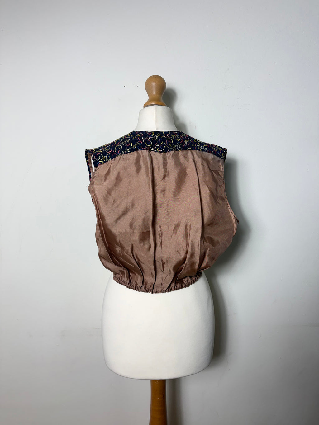 Vintage 1970s Swirl Pattern Waistcoat