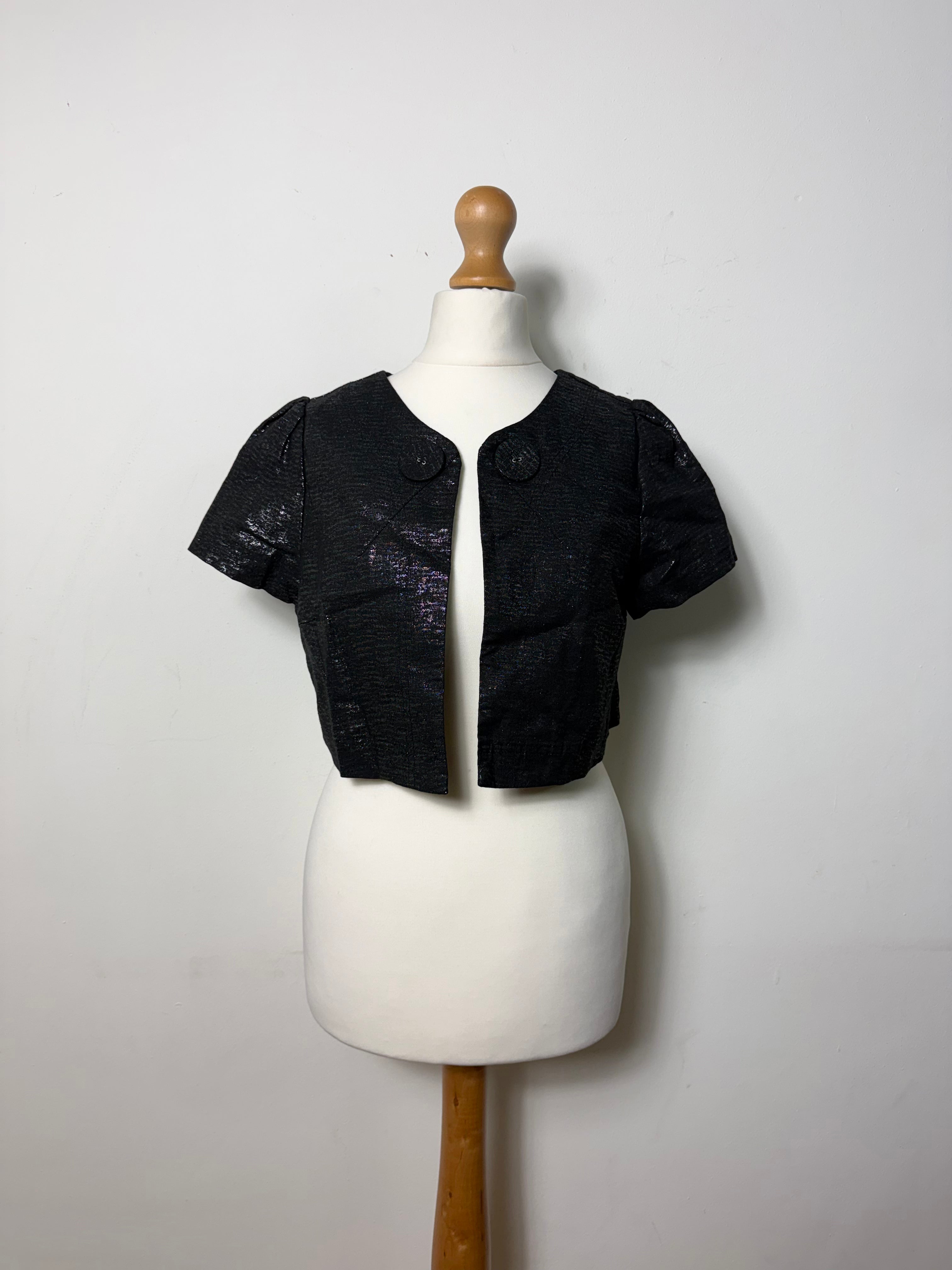 Influence 2000s Black Bolero Cropped Jacket