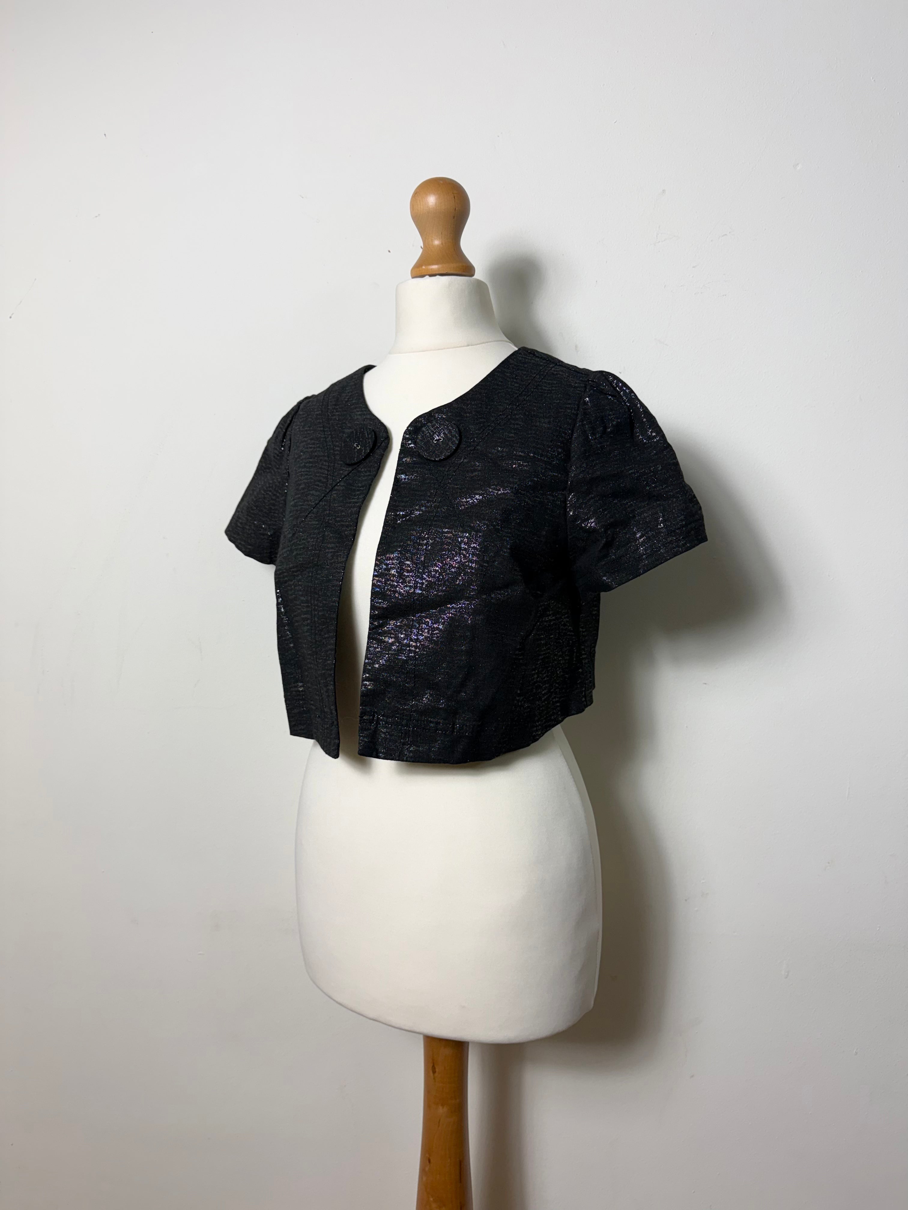 Influence 2000s Black Bolero Cropped Jacket