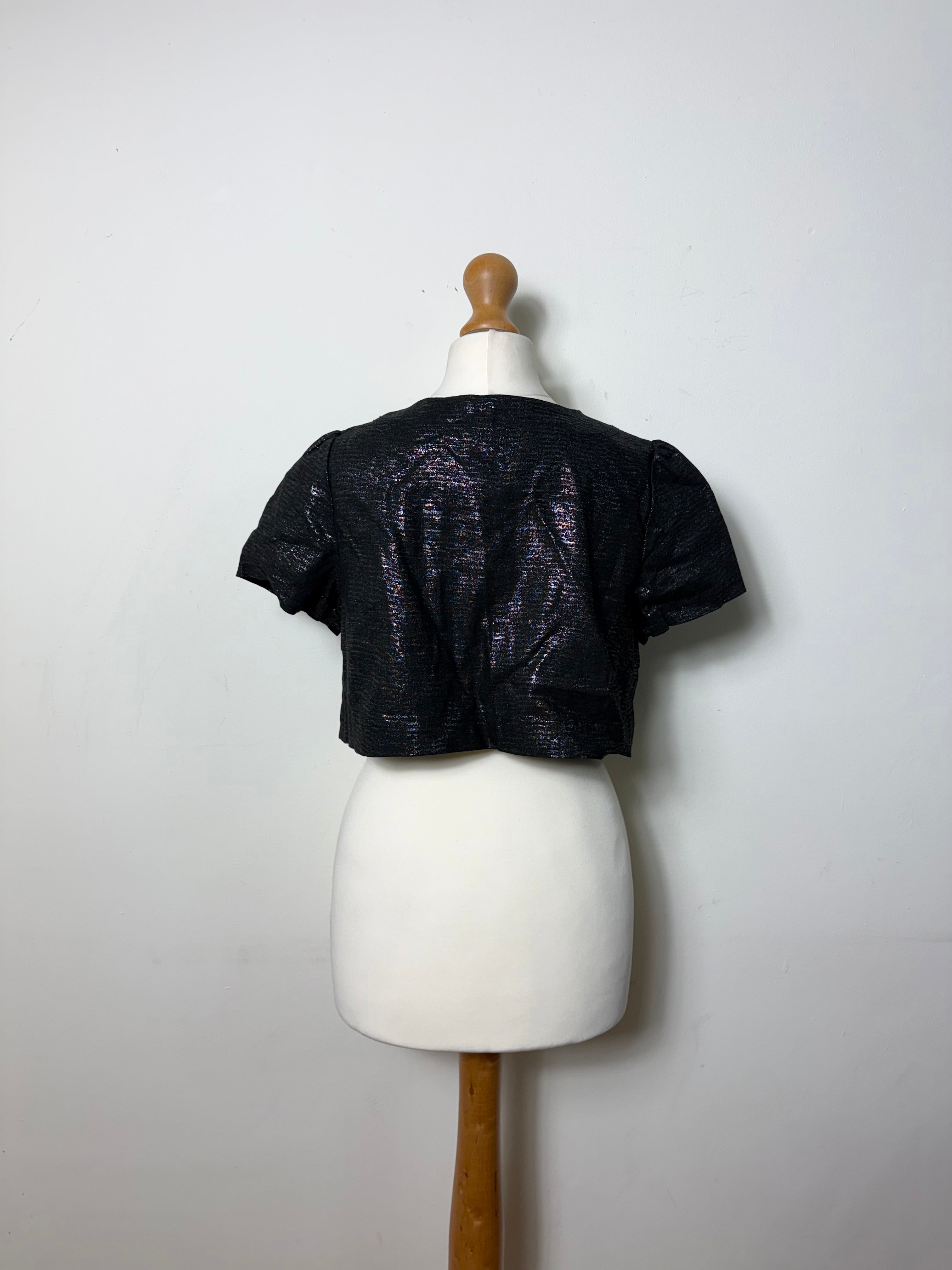 Influence 2000s Black Bolero Cropped Jacket
