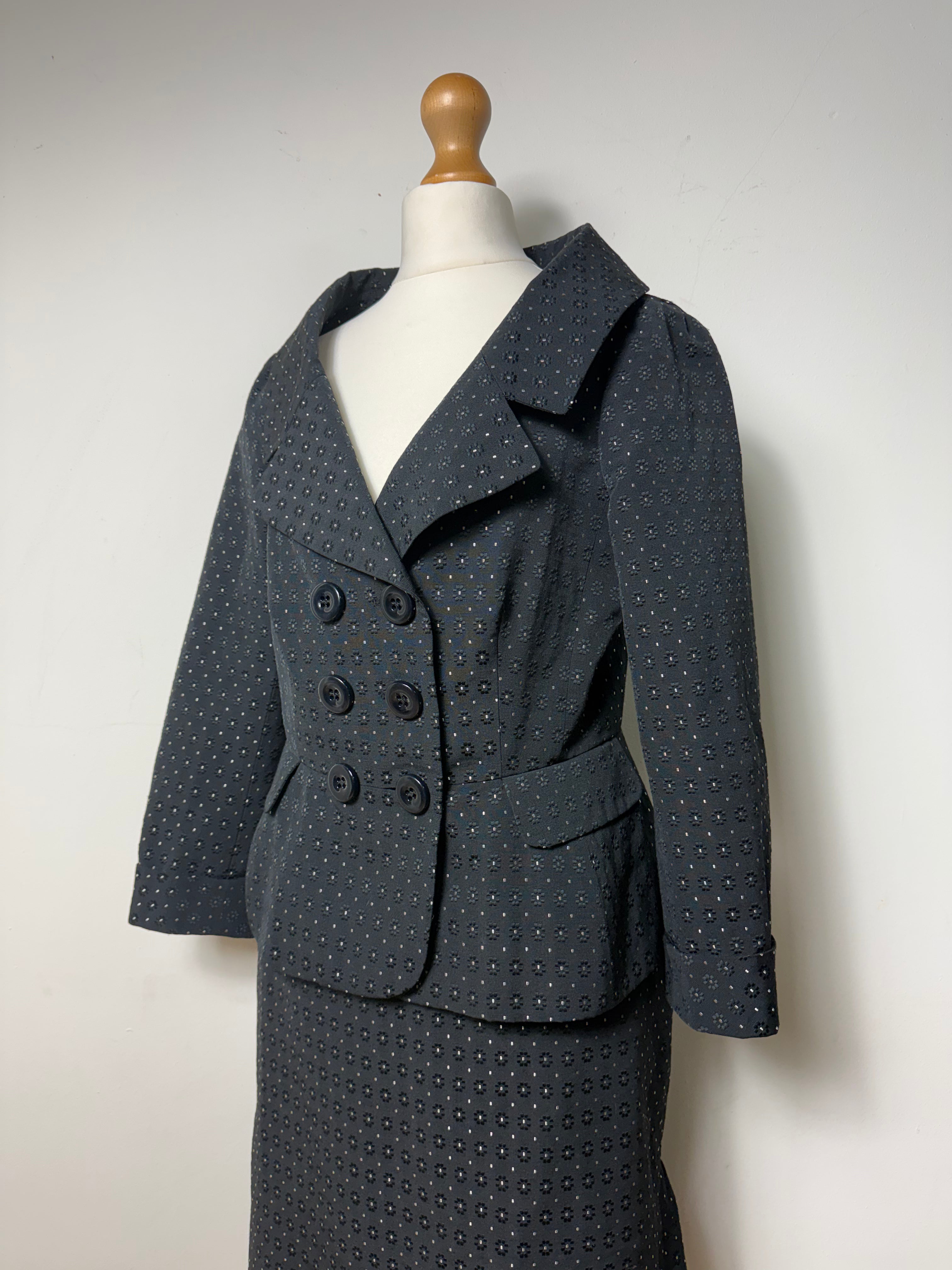 Moschino Cheap & Chic Polka Dot Skirt Suit