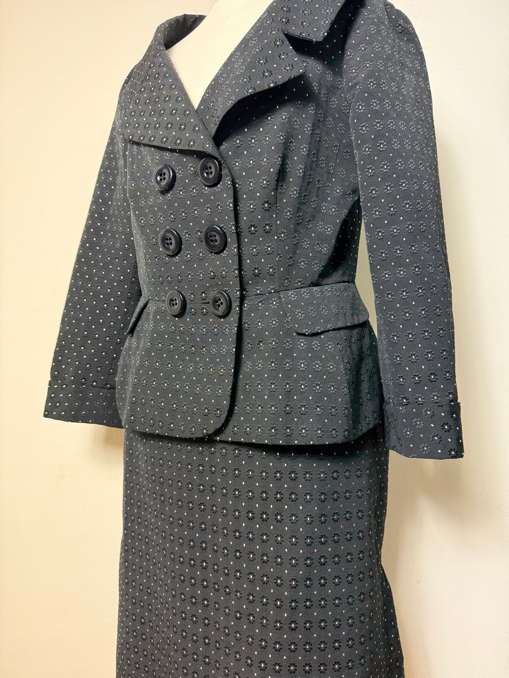 Moschino Cheap & Chic Polka Dot Skirt Suitb