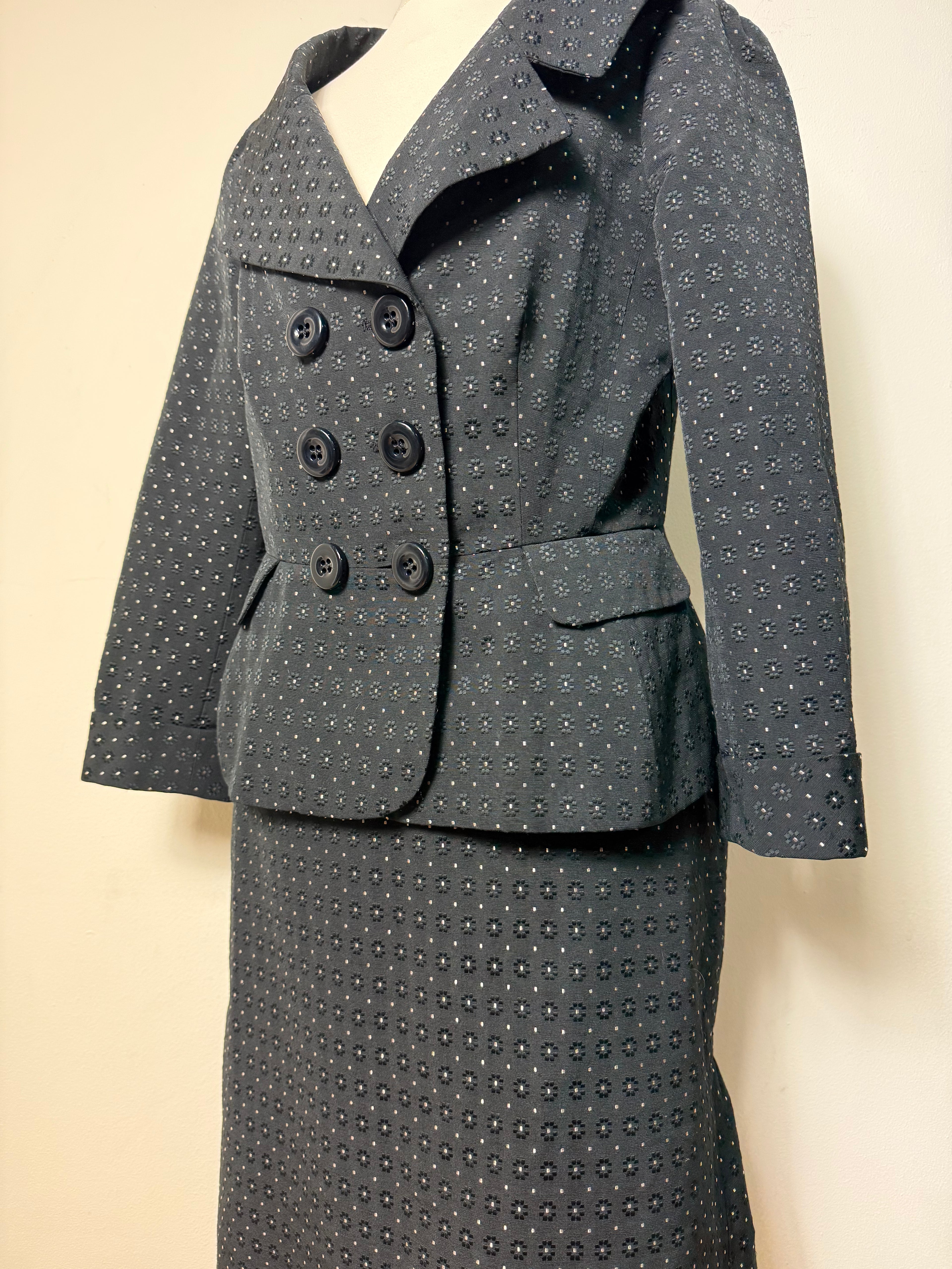 Moschino Cheap & Chic Polka Dot Skirt Suitb