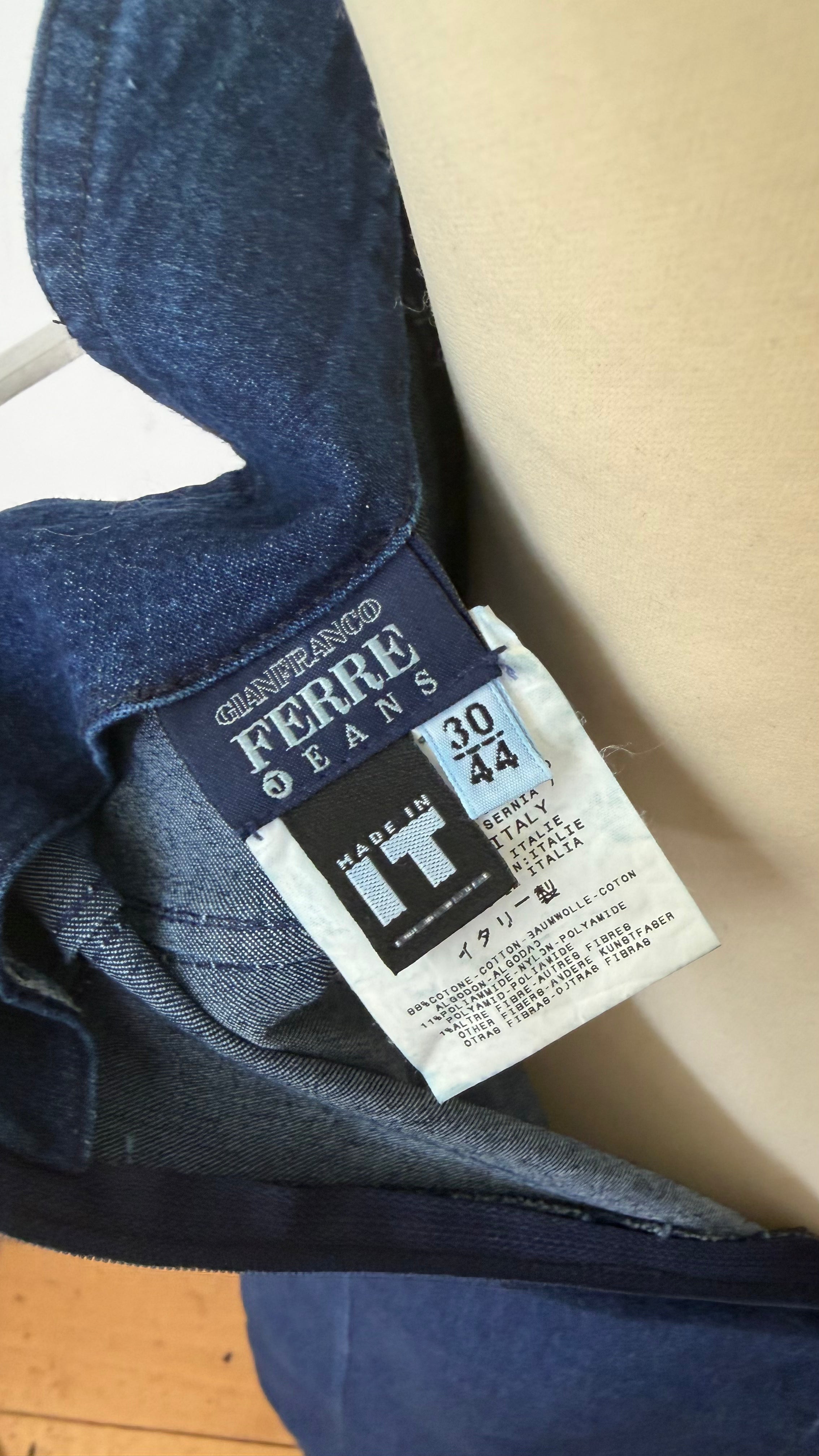 Gianfranco Ferré Denim Strapless Midi Dress
