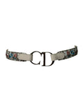 Dior Floral Trotter Print Embroidered Belt