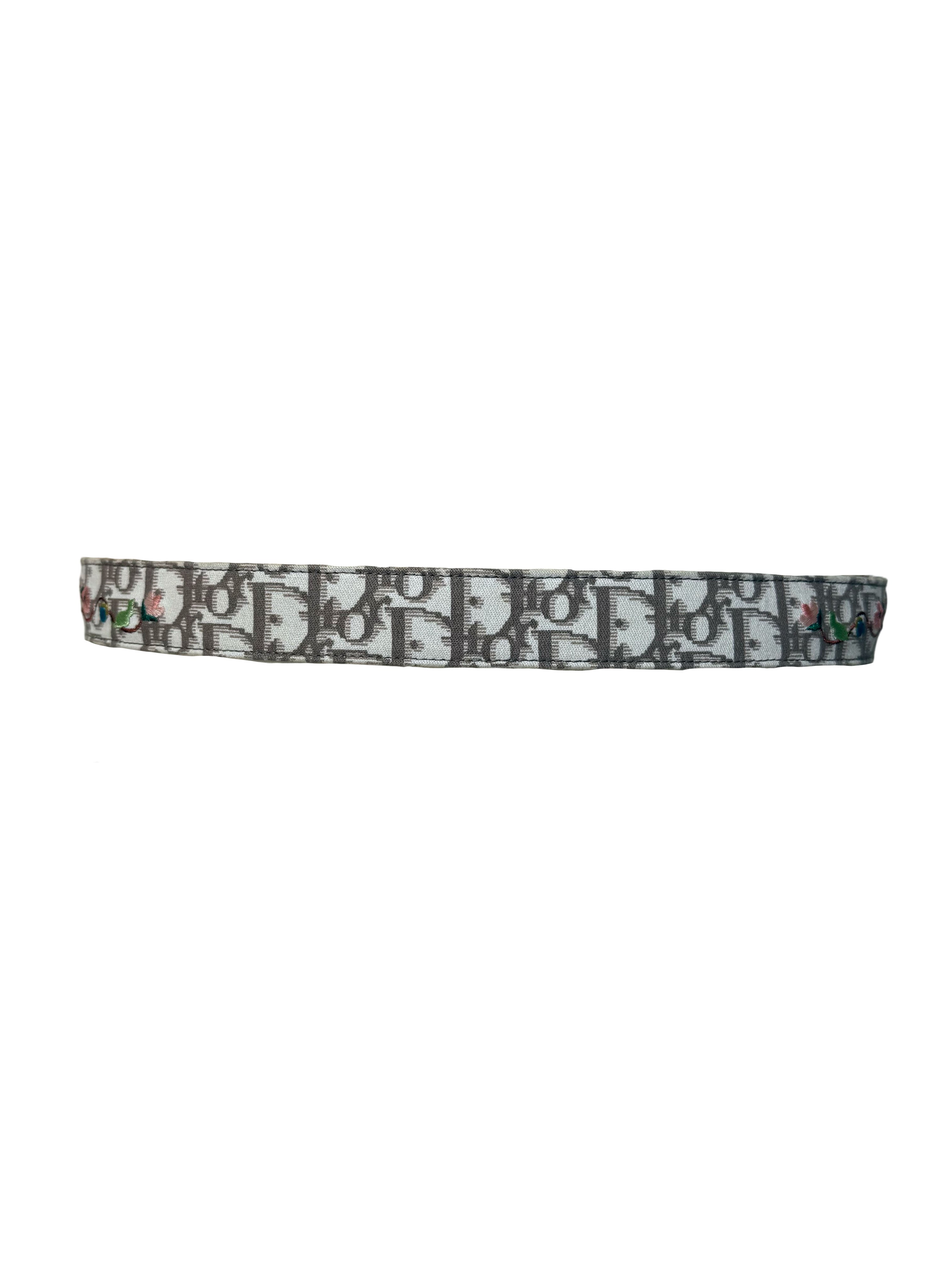 Dior Floral Trotter Print Embroidered Belt