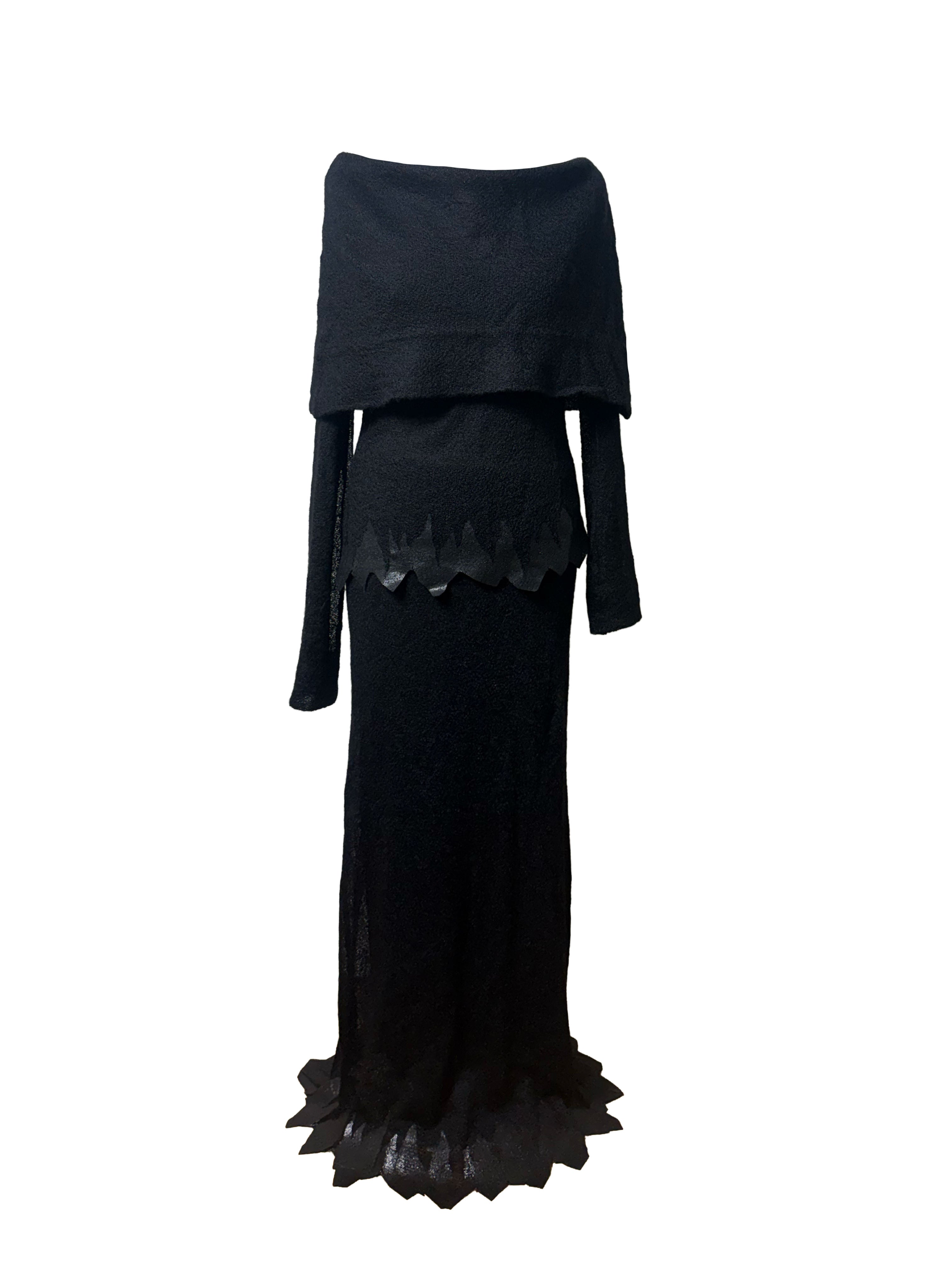 Plein Sud Jeans Black Zig Zag Hem Matching Set