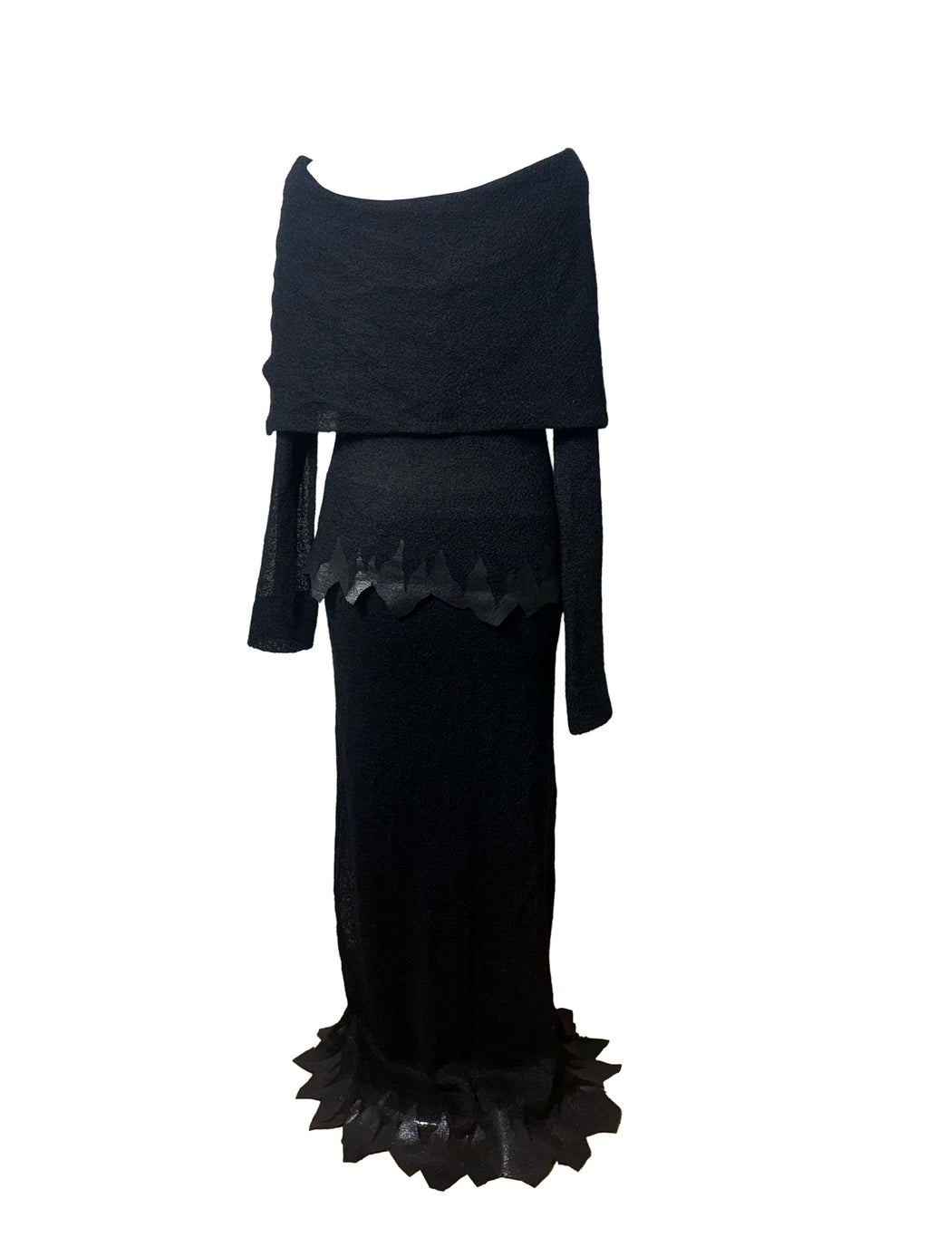 Plein Sud Jeans Black Zig Zag Hem Matching Set