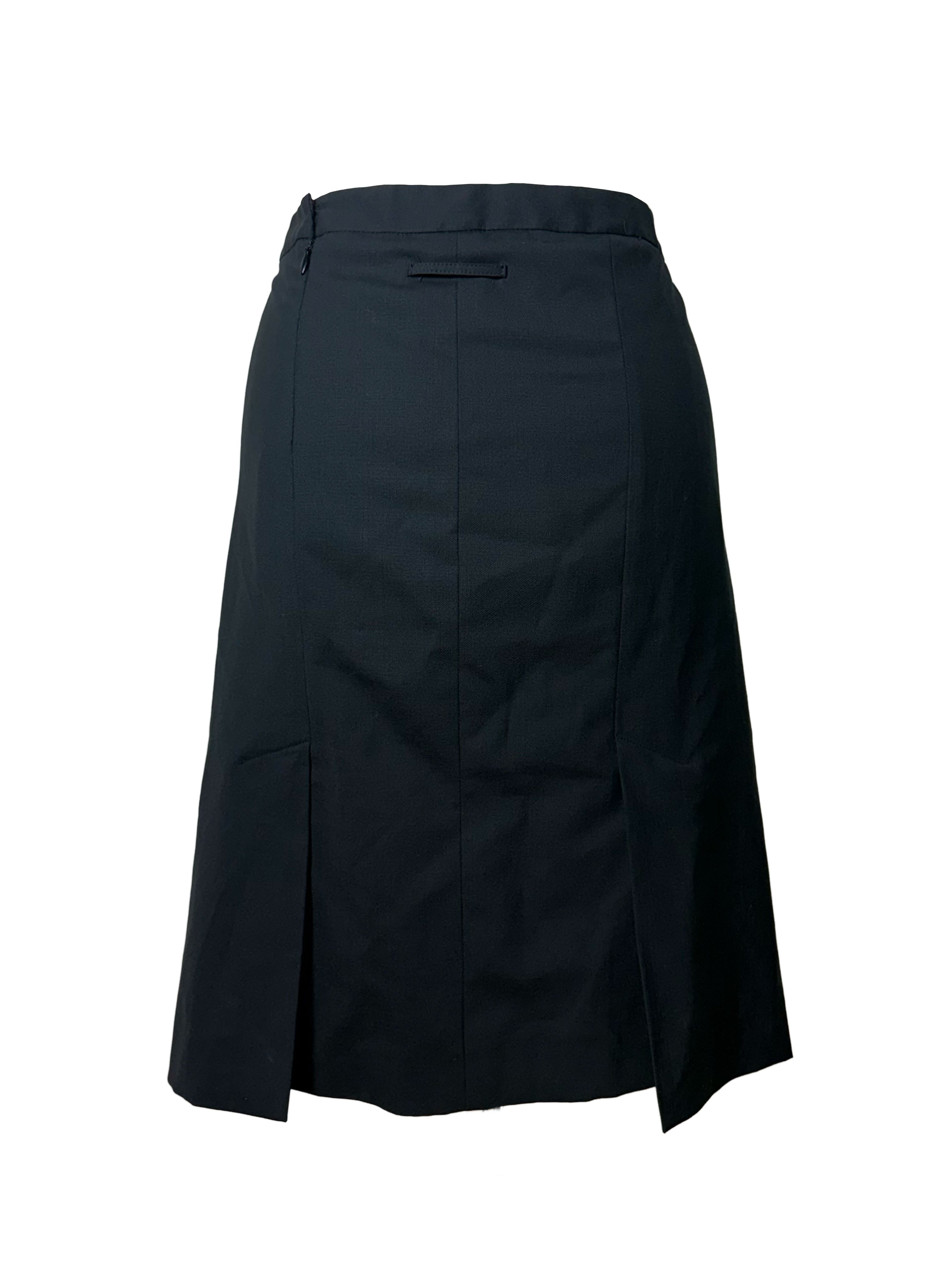 Jean Paul Gaultier Black Knee Length Skirt