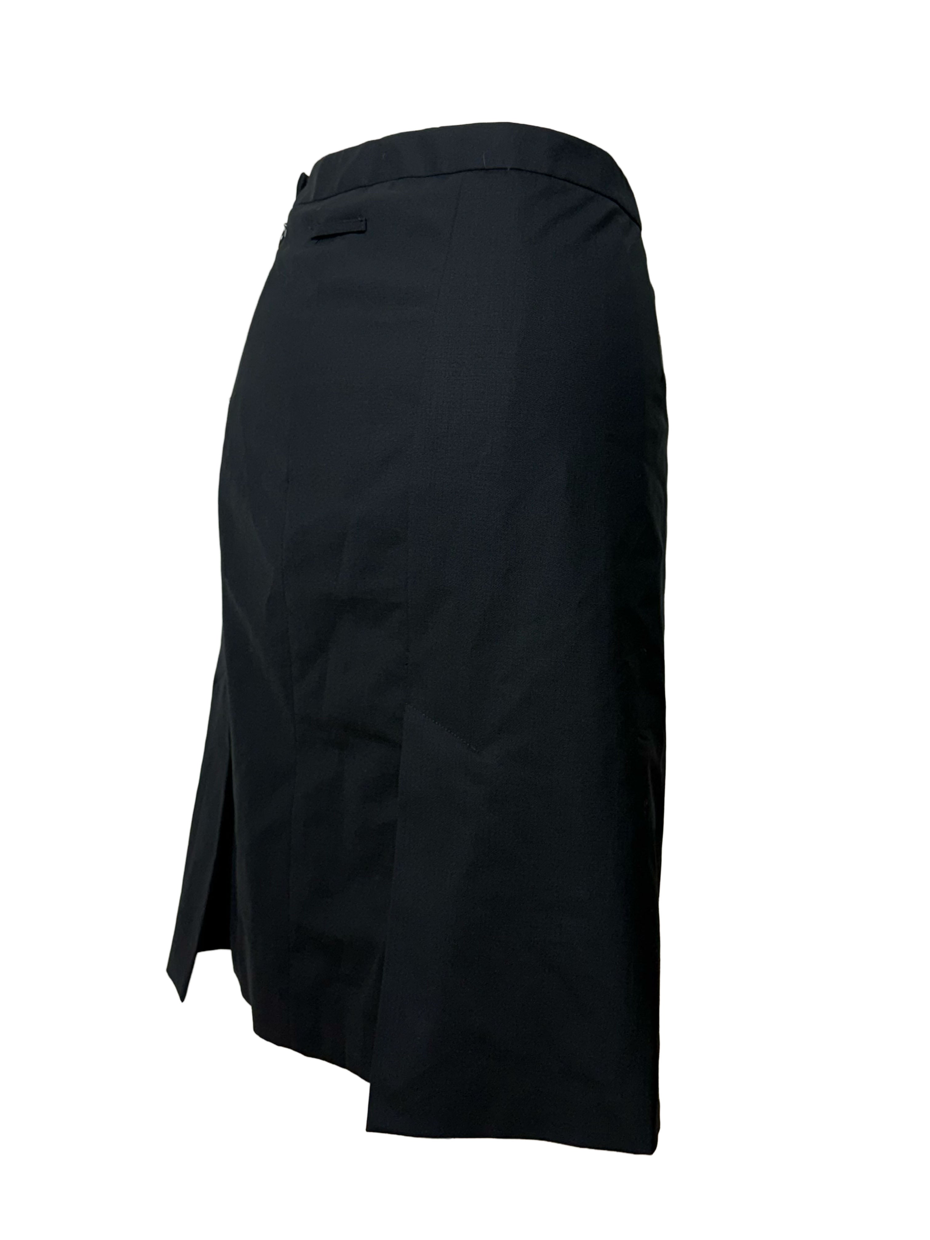 Jean Paul Gaultier Black Knee Length Skirt