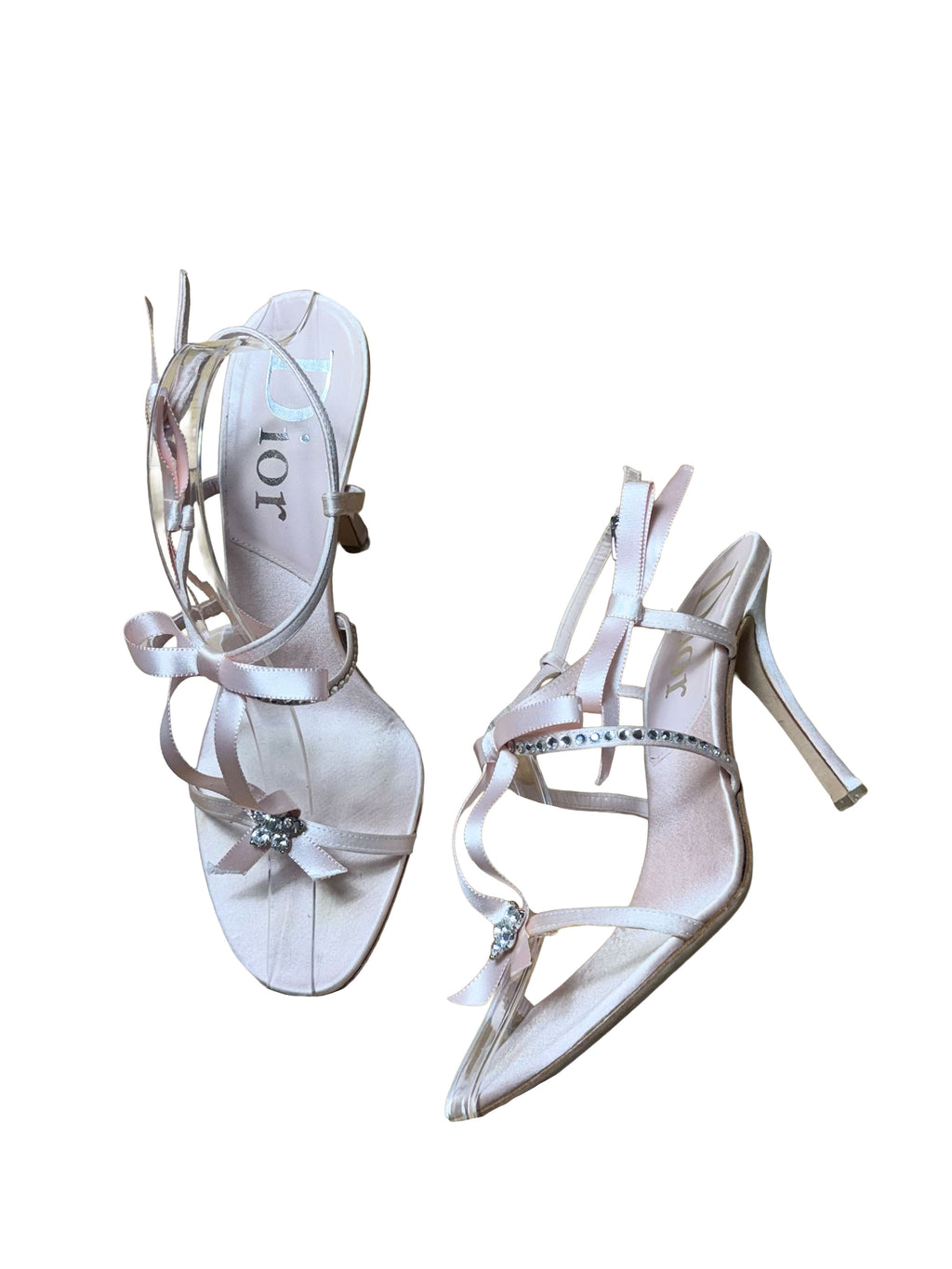 Christian Dior Pink Diamanté Strappy Sandals