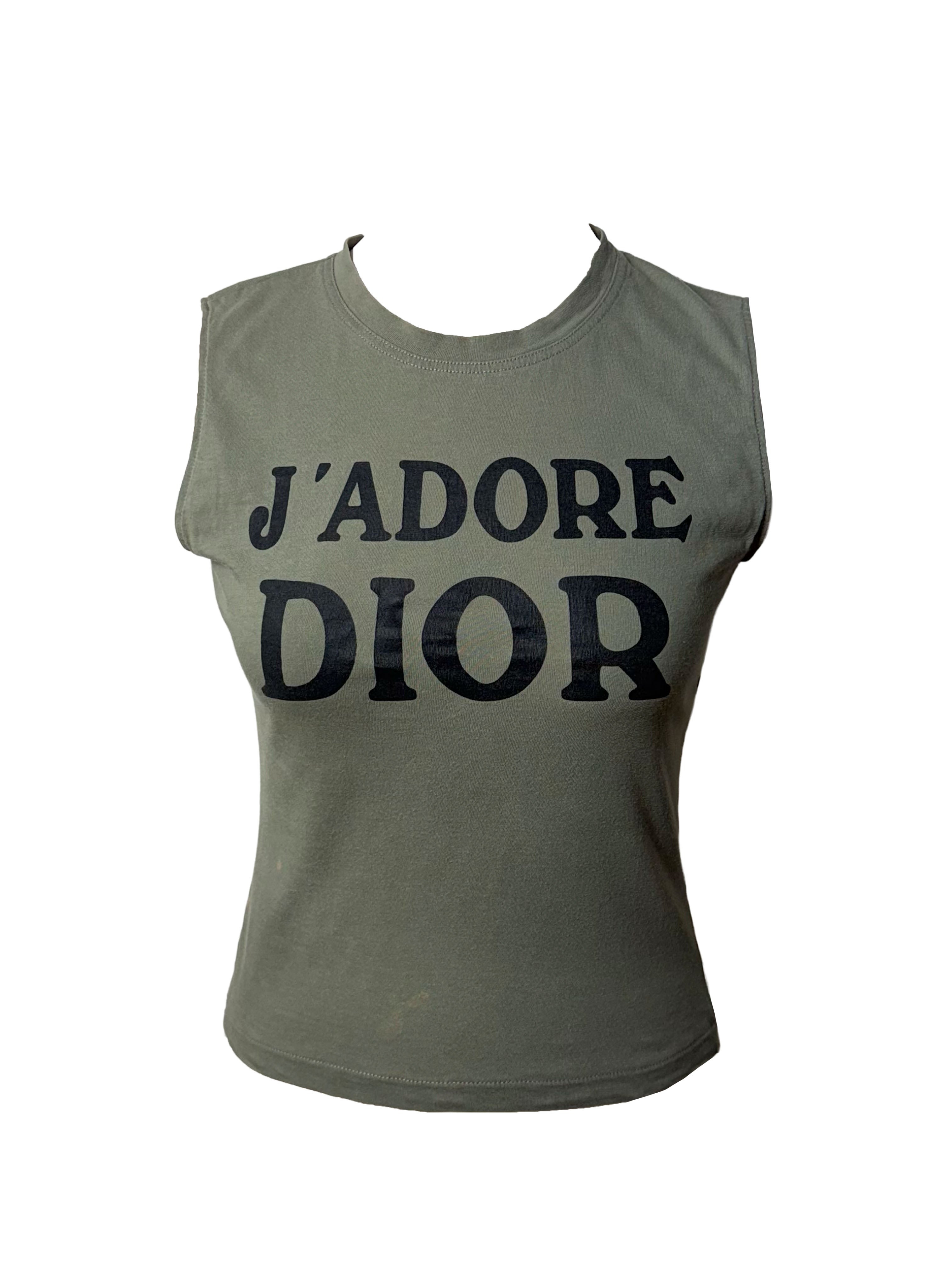 J'adore Dior Khaki Fall 2001 Tank Top