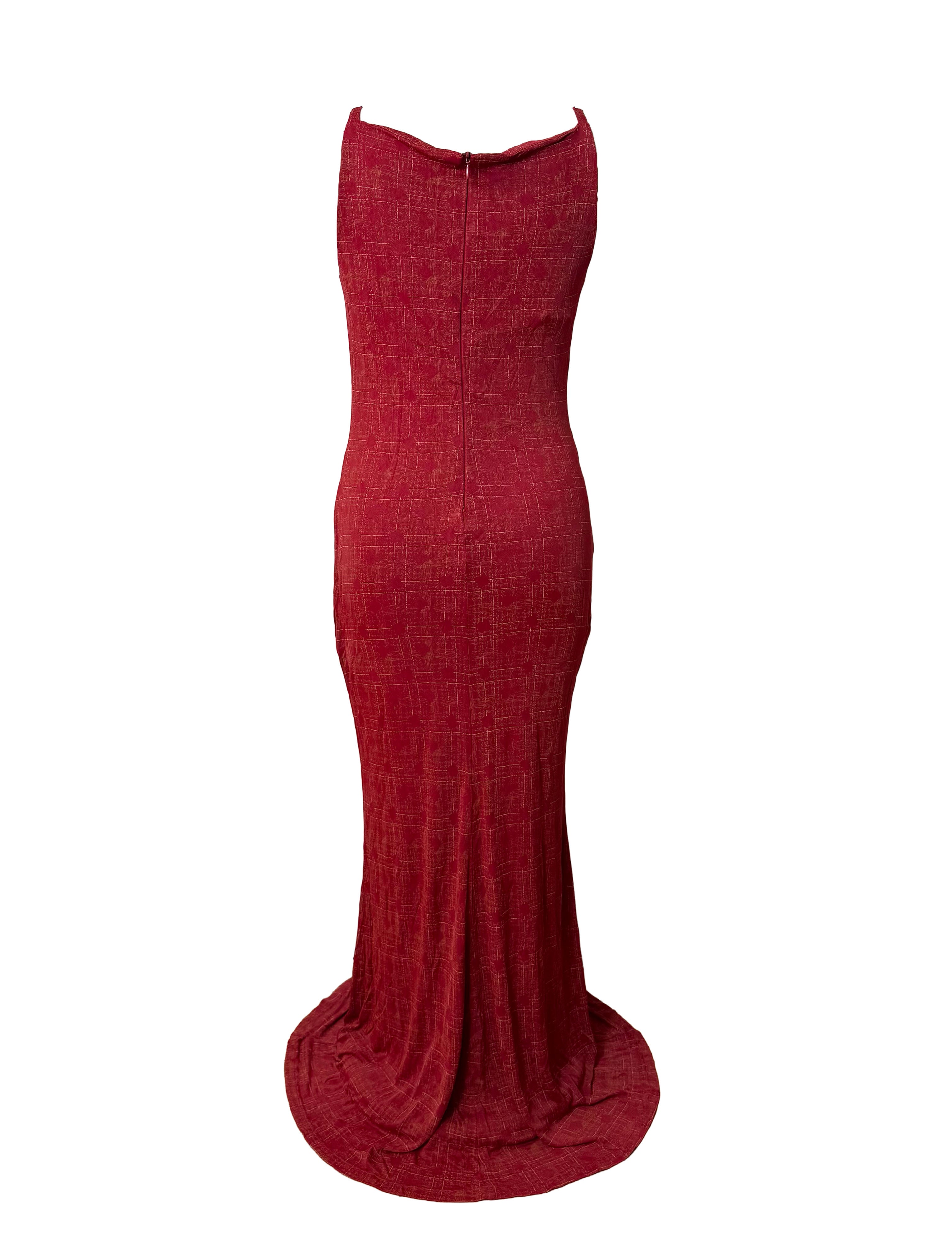 Jean Paul Gaultier Classique Cowl Neck Maxi Dress