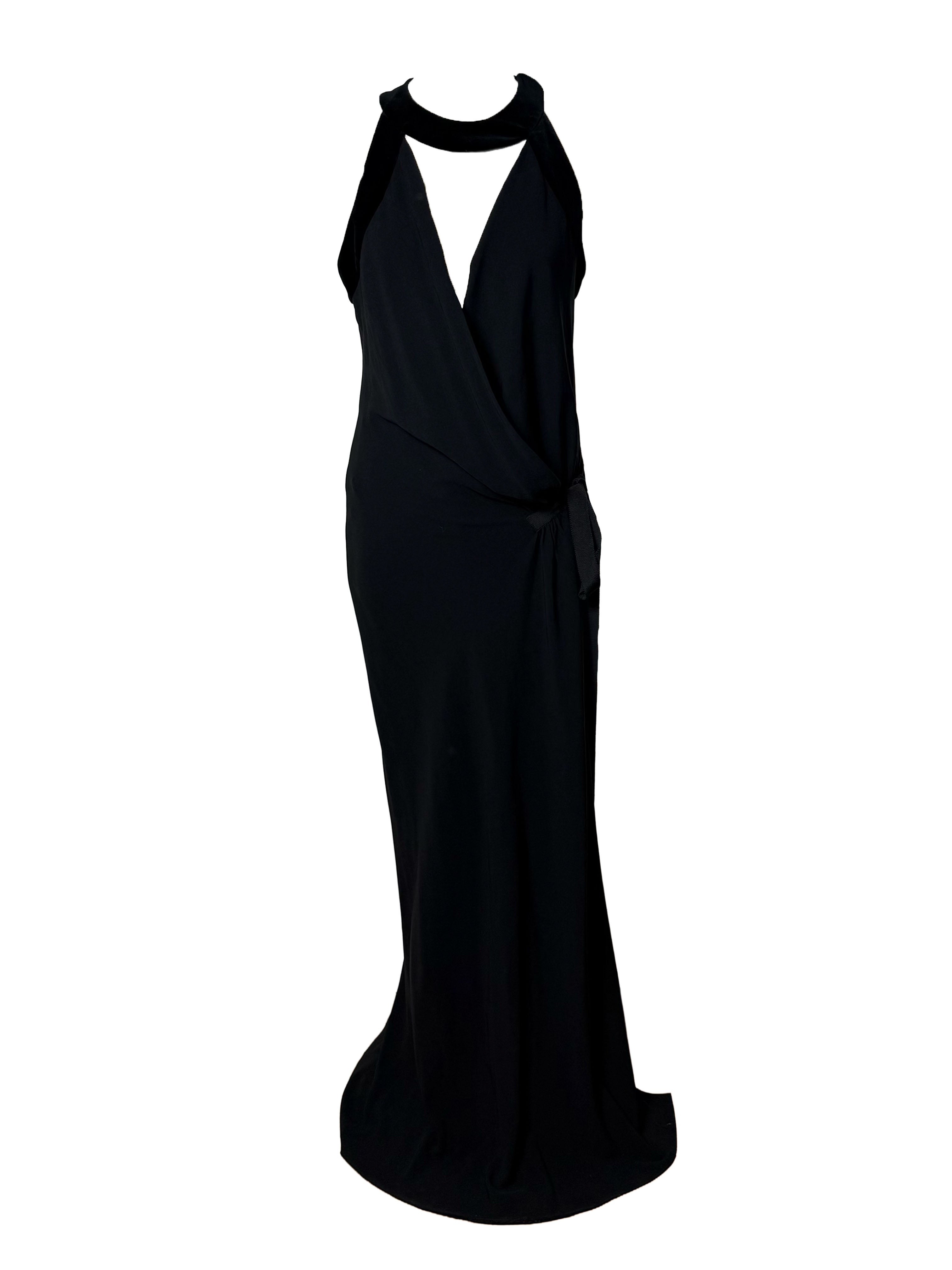 Prada Tie Waist Maxi Dress