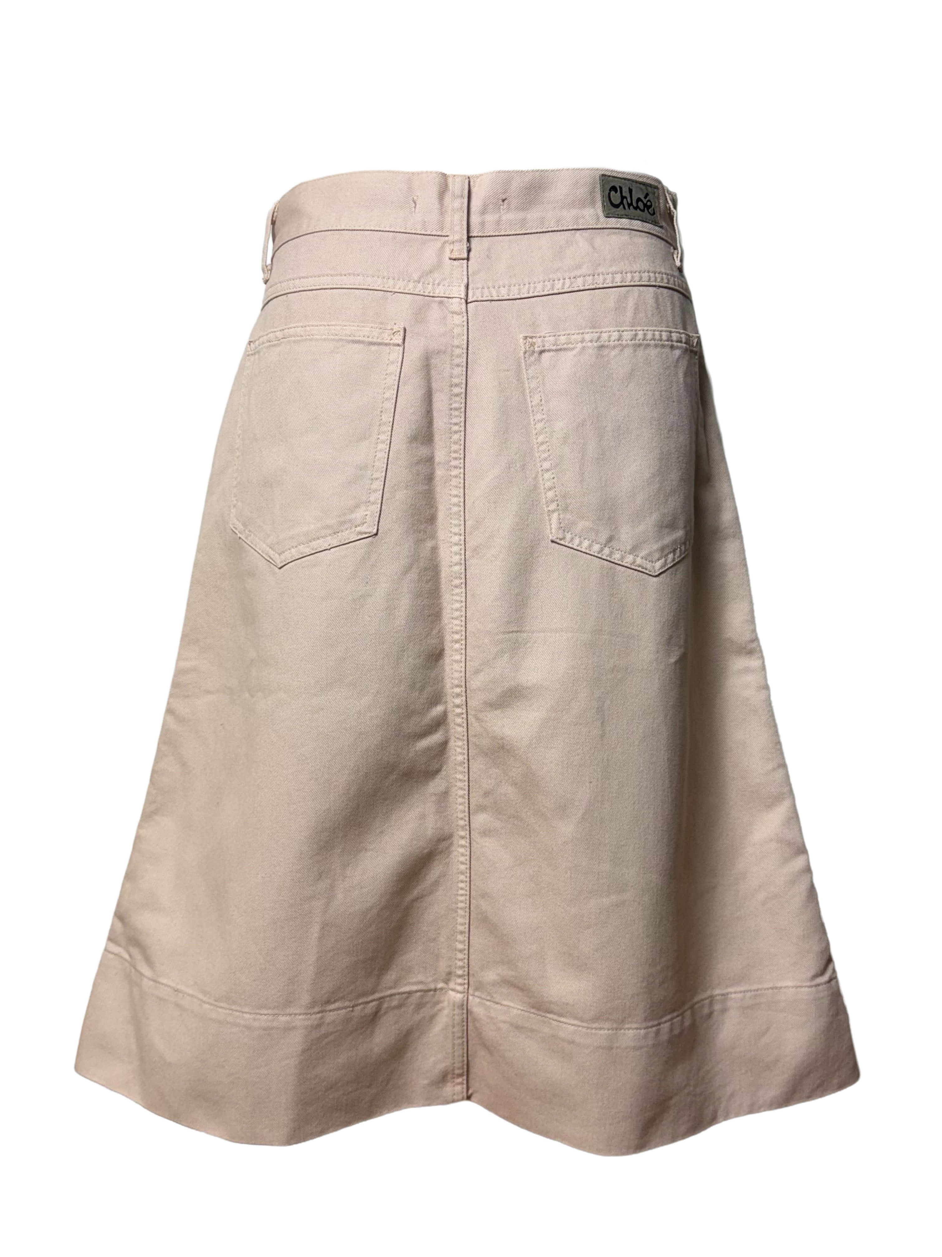 Chloé Spring 2005 Button Down Midi Skirt