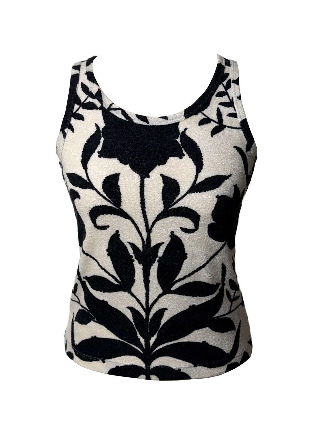 Prada Floral Print Terrycloth Tank Top