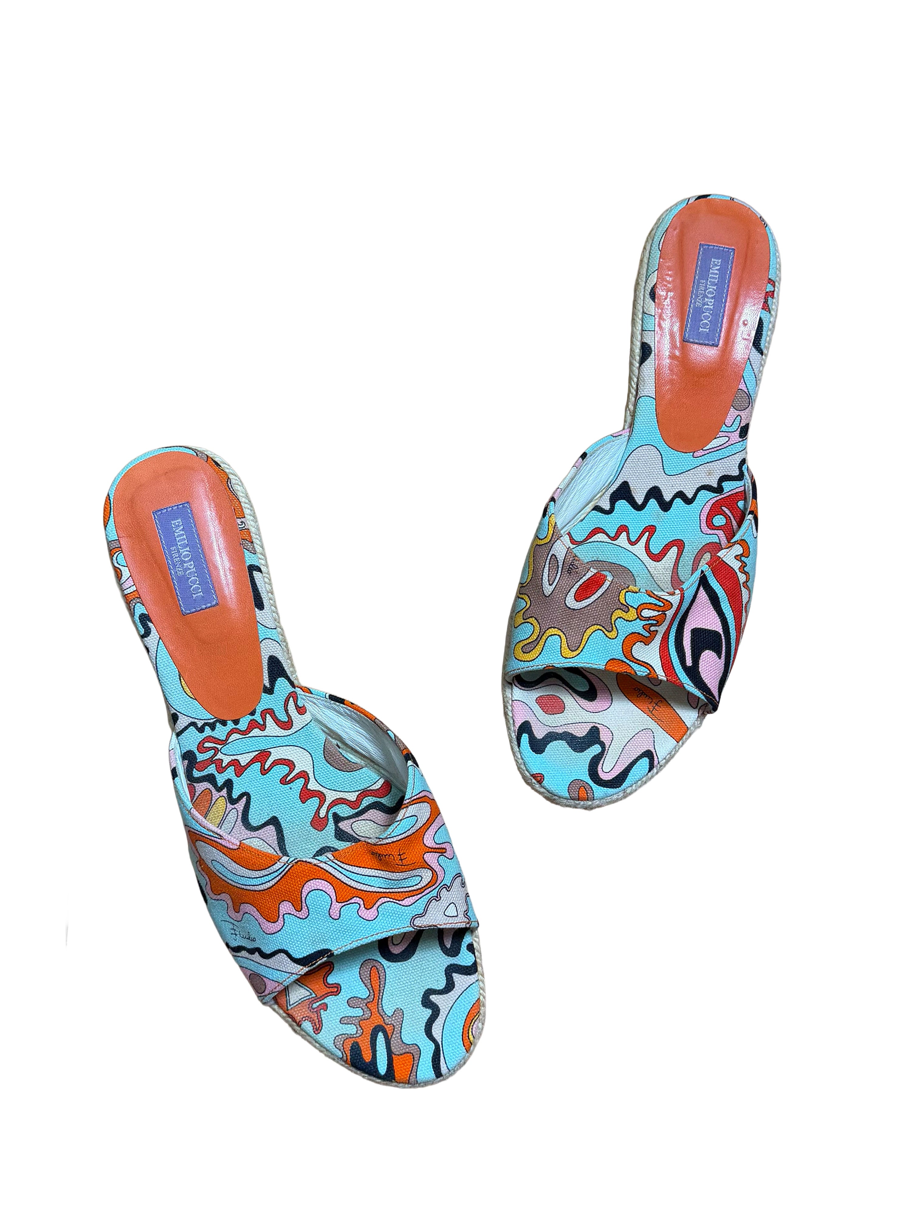 Emilio Pucci Peep Toe Kitten Heels