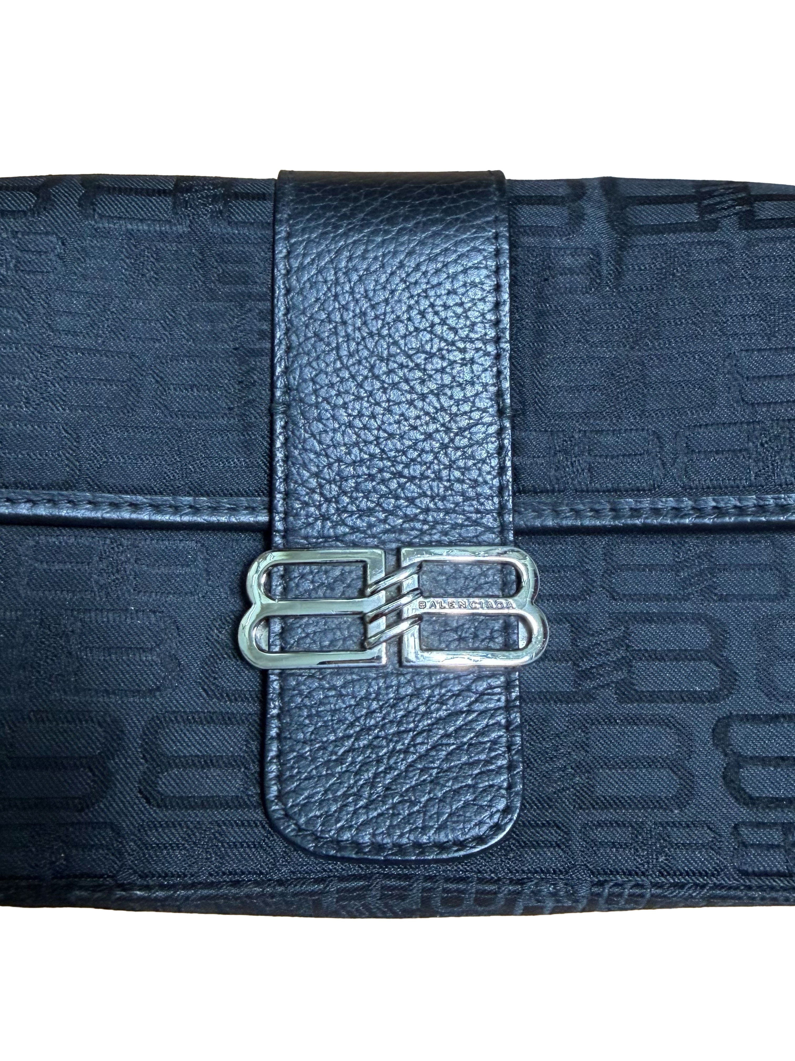 Balenciaga BB Monogram Canvas Shoulder Bag