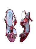 Prada Floral Leather Sandals