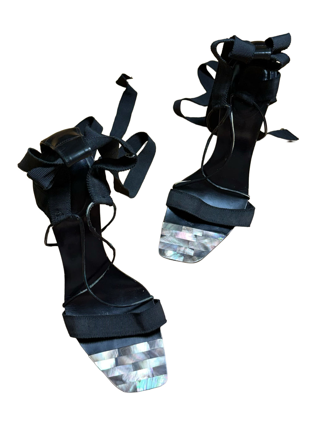 Gucci FW 2002 Mother of Pearl Sandals