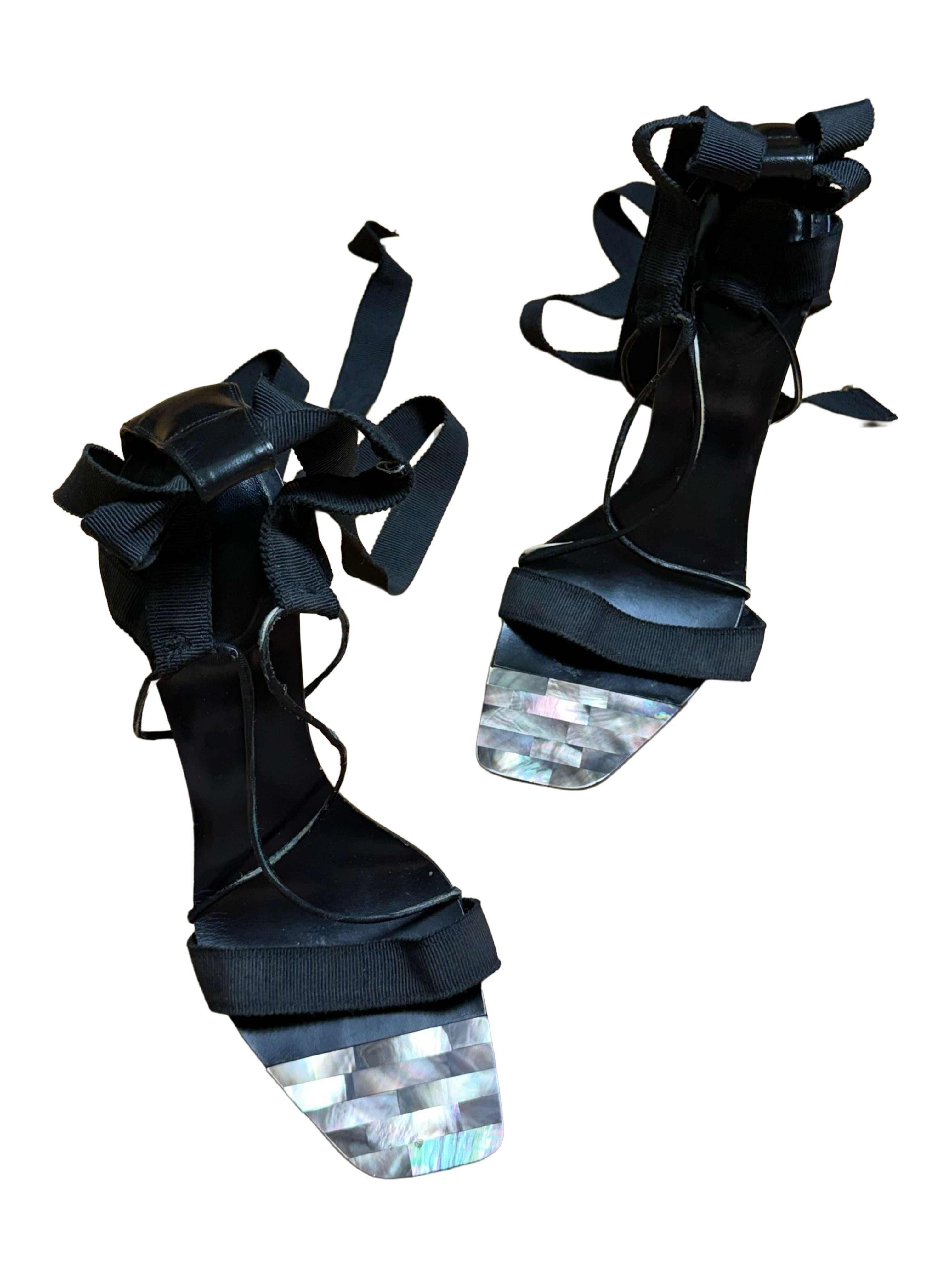 Gucci FW 2002 Mother of Pearl Sandals