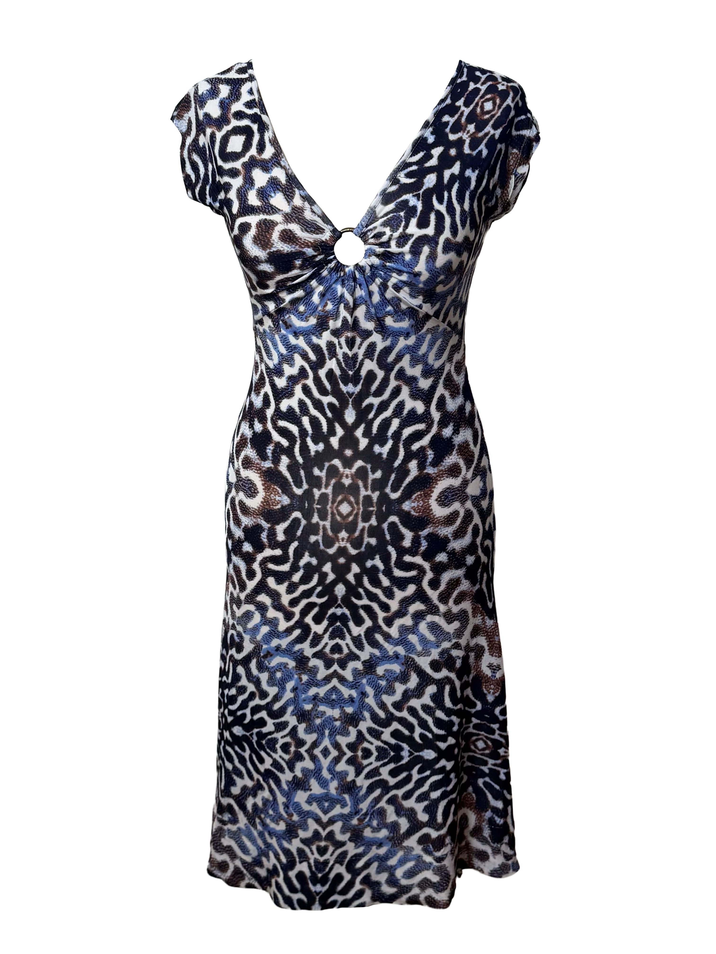 Just Cavalli Animal Print Midi Dress