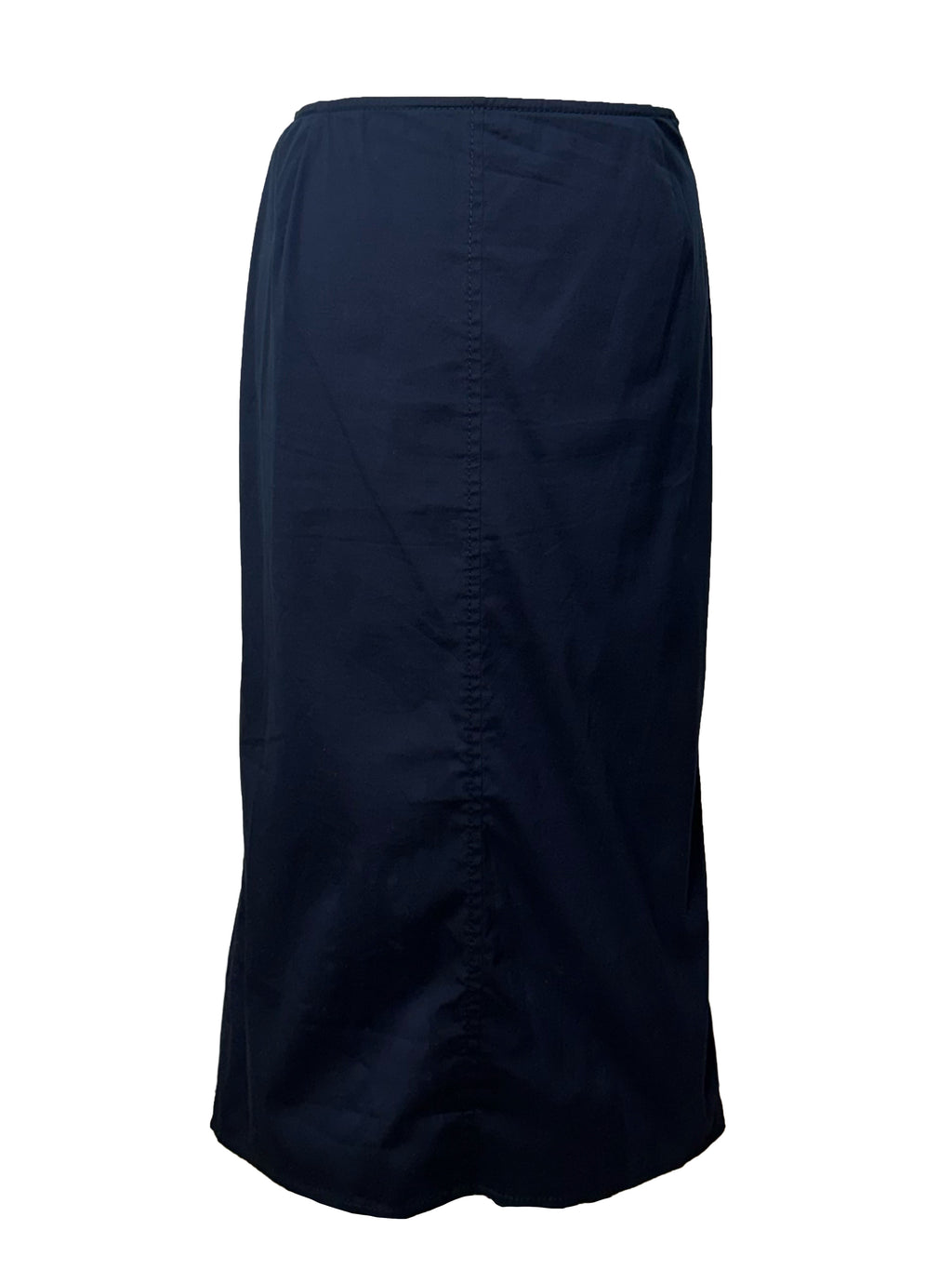 Prada A-Line Navy Maxi Skirt