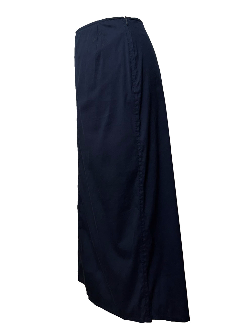 Prada A-Line Navy Maxi Skirt
