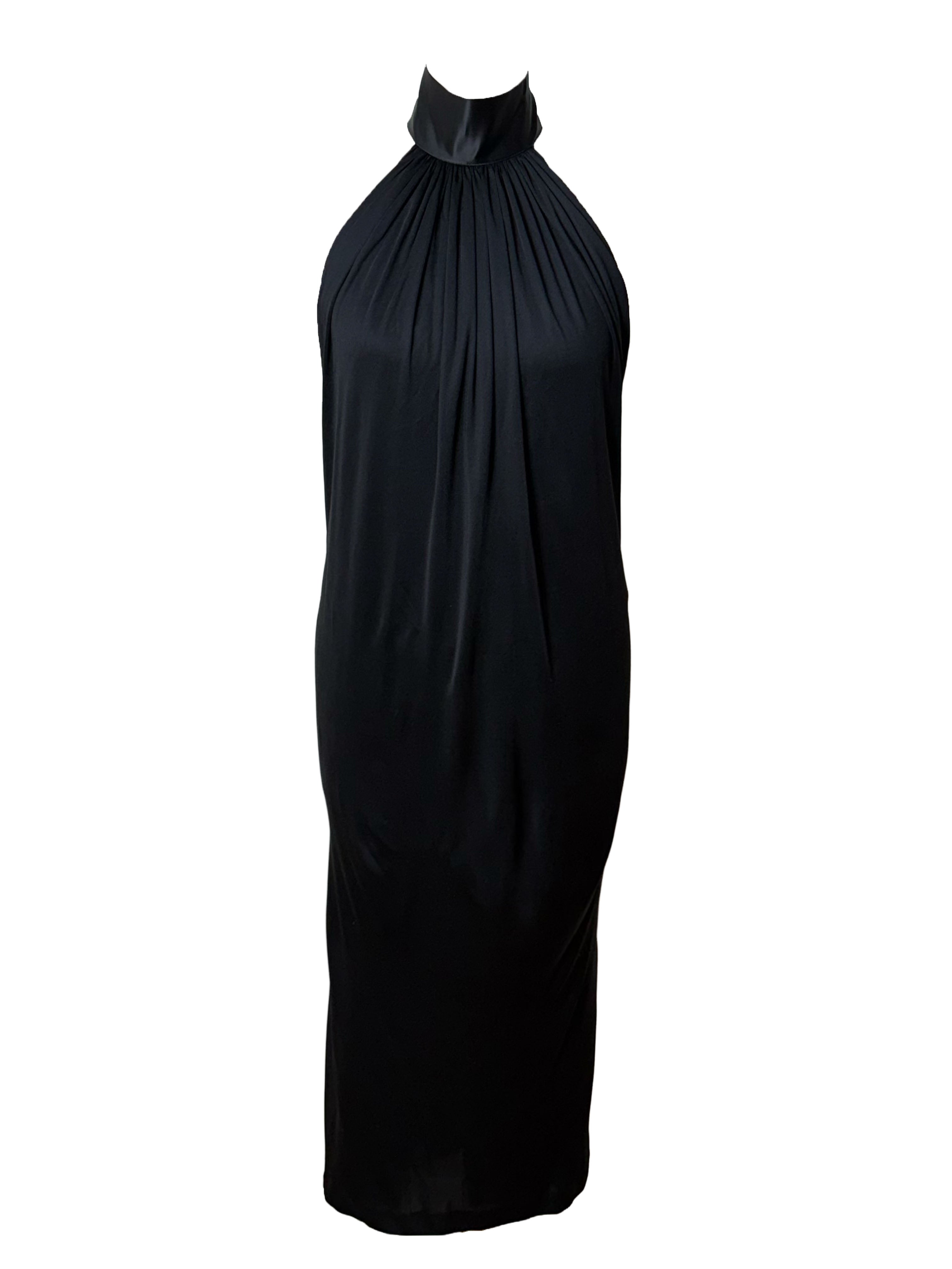 Dsqaured2 Halterneck Backless Black Midi Dress