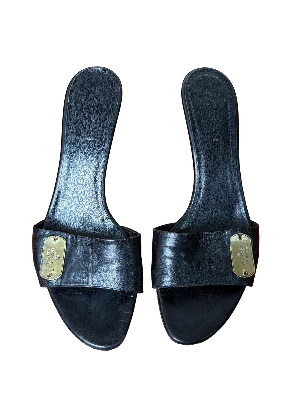 Gucci Black Tag Mules