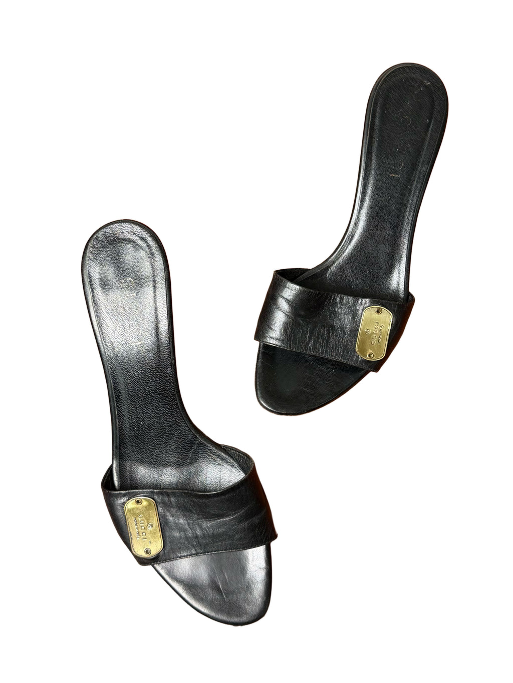Gucci Black Tag Mules