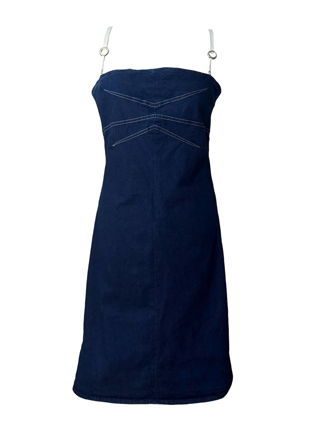 Gianfranco Ferré Denim Strapless Midi Dress