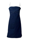 Gianfranco Ferré Denim Strapless Midi Dress