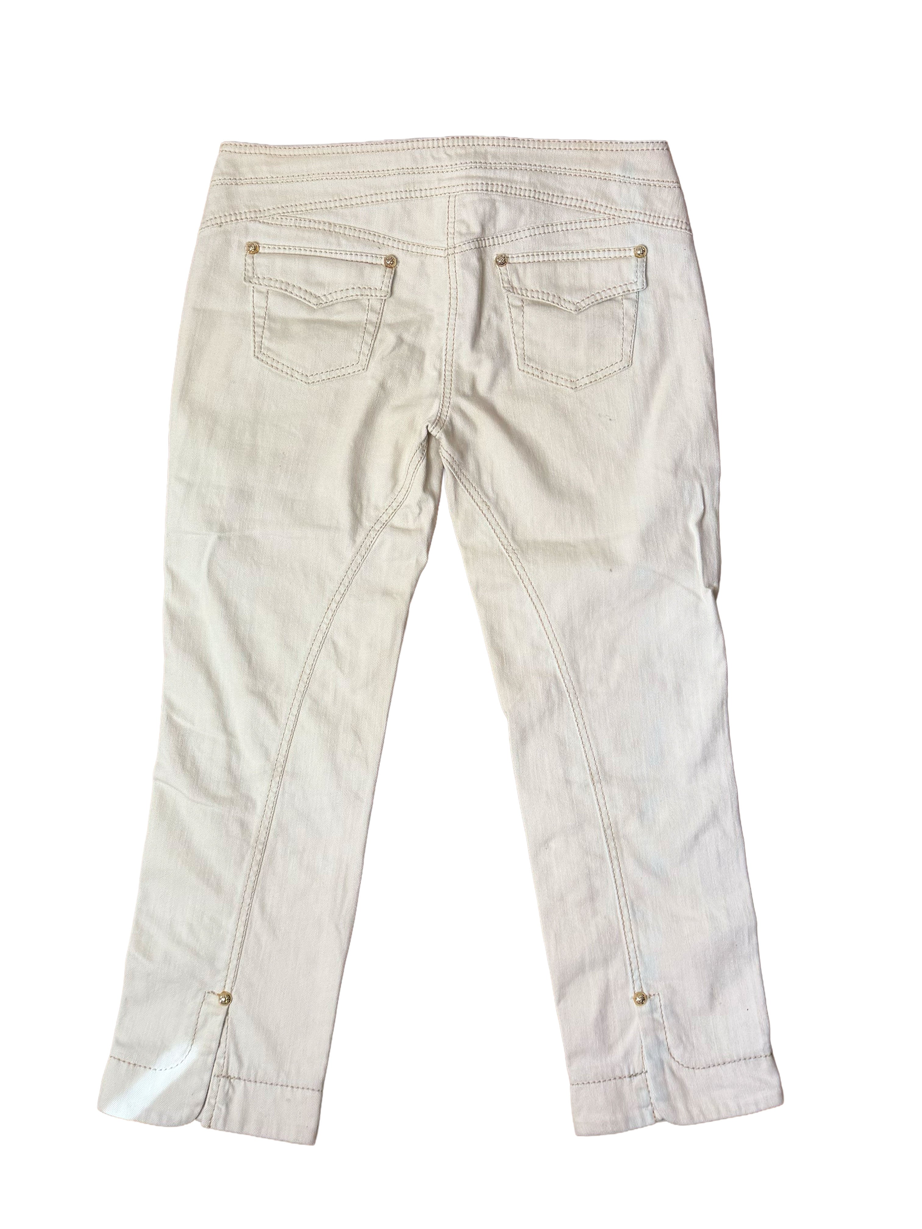 Roberto Cavalli SS 2006 White Buckle Jeans
