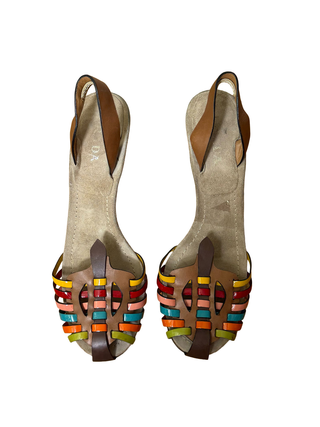 Prada SS 2004 Multicolour Slingback Heels