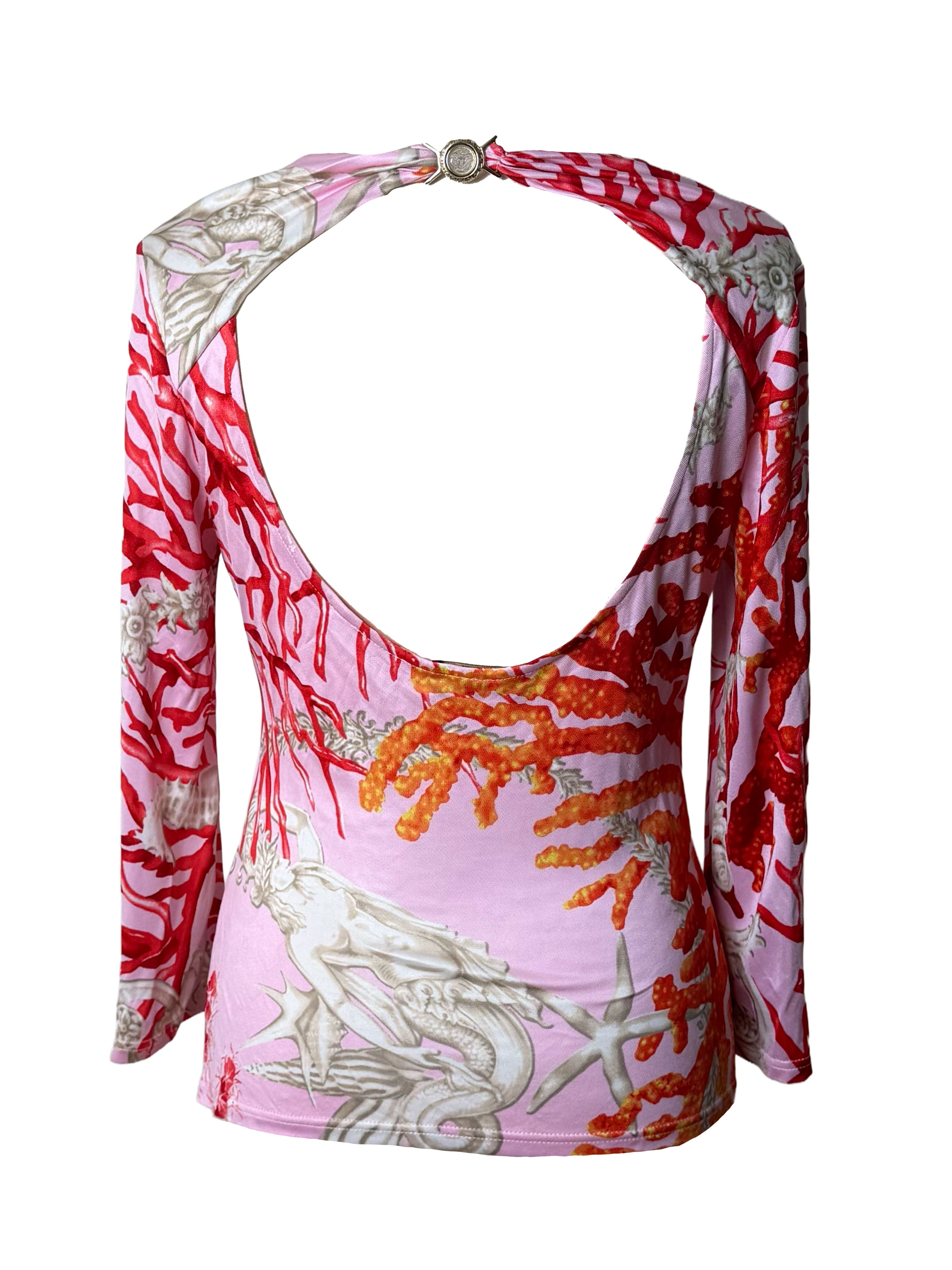 Versace SS 2005 Coral Reef Print Top