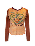 Custo Barcelona Long Sleeve Pattern Top