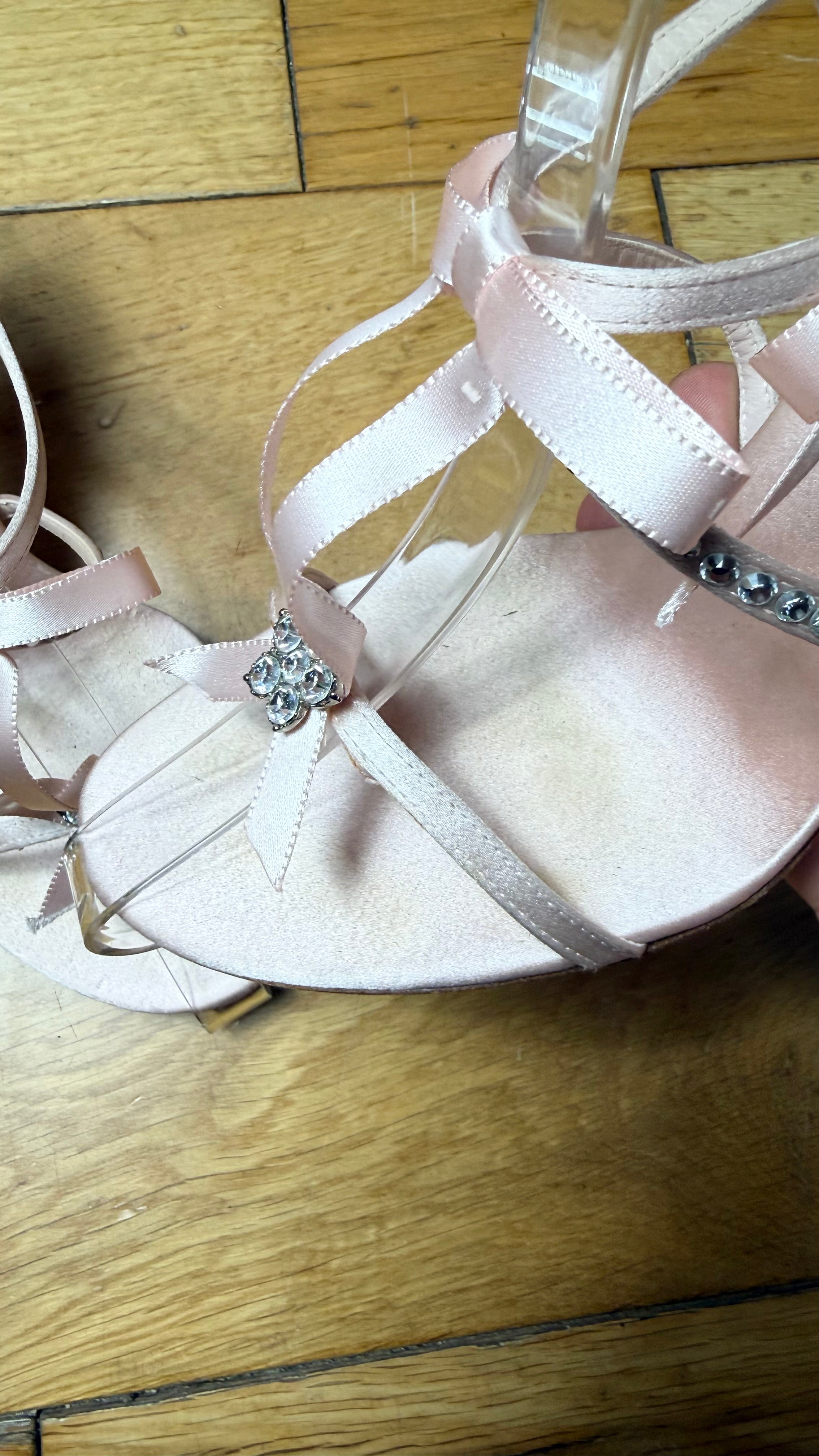 Christian Dior Pink Diamanté Strappy Sandals