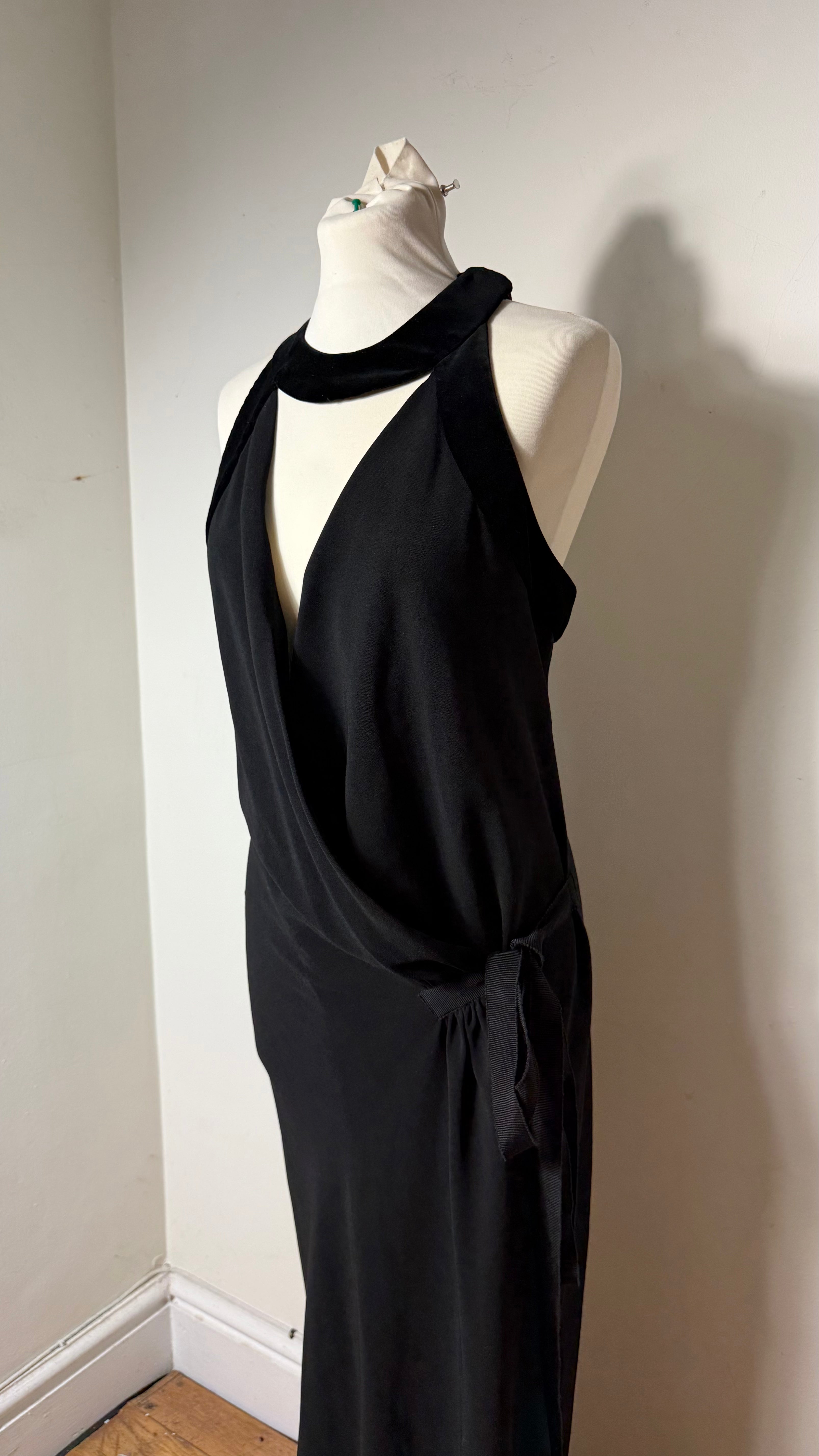 Prada Tie Waist Maxi Dress