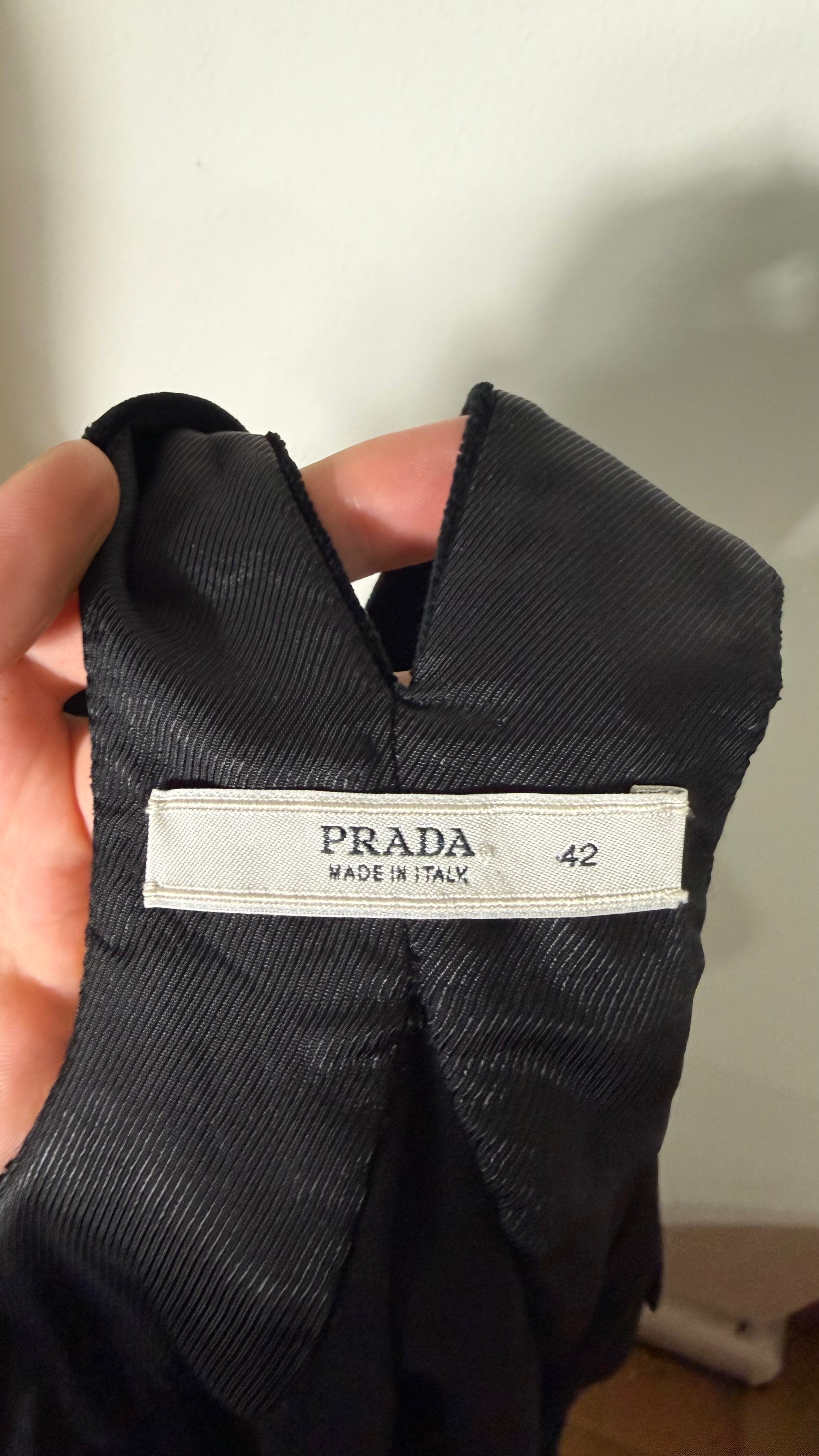 Prada Tie Waist Maxi Dress
