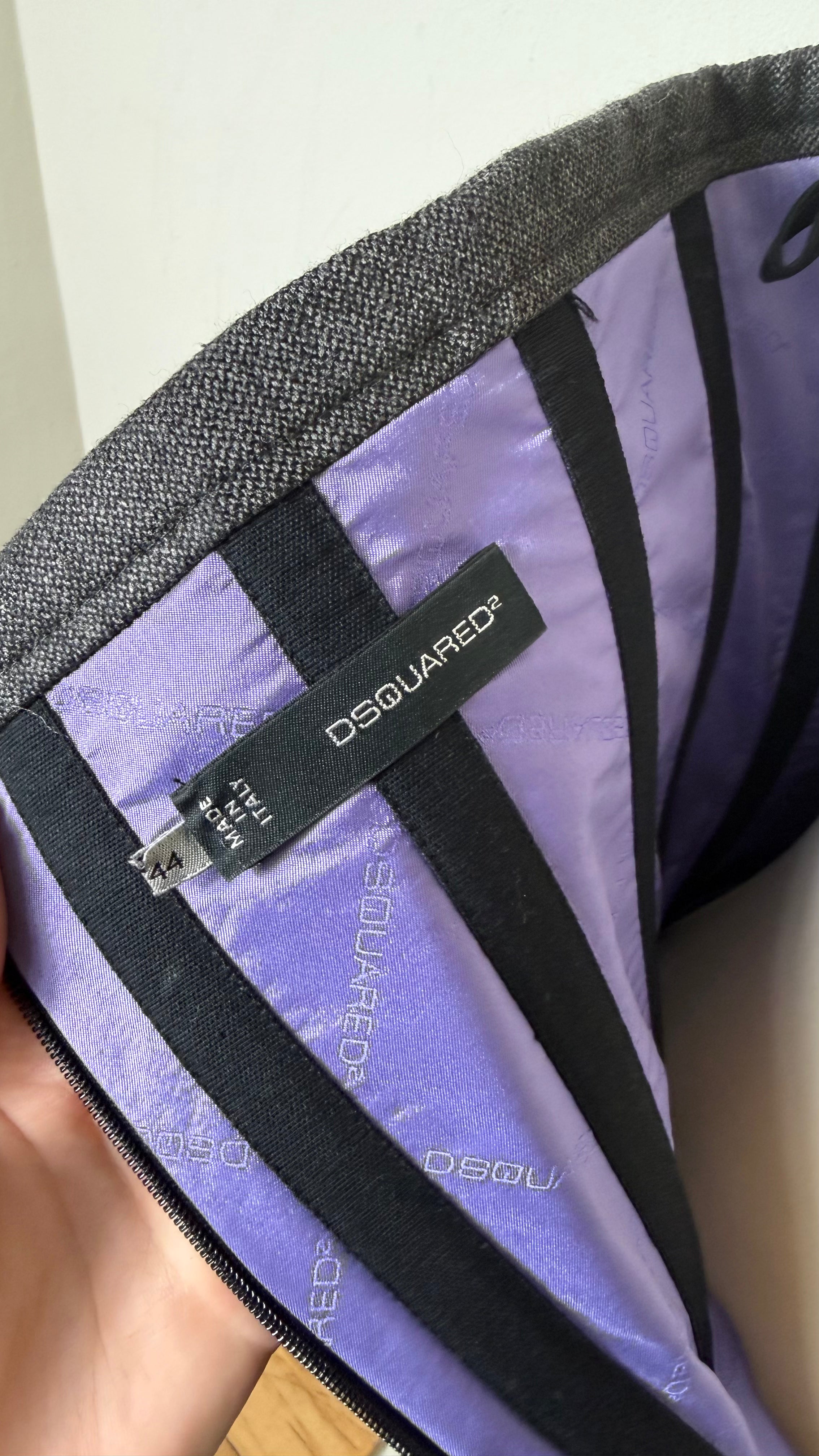 Dsqaured2 Grey Corset Strapless Denim Dress