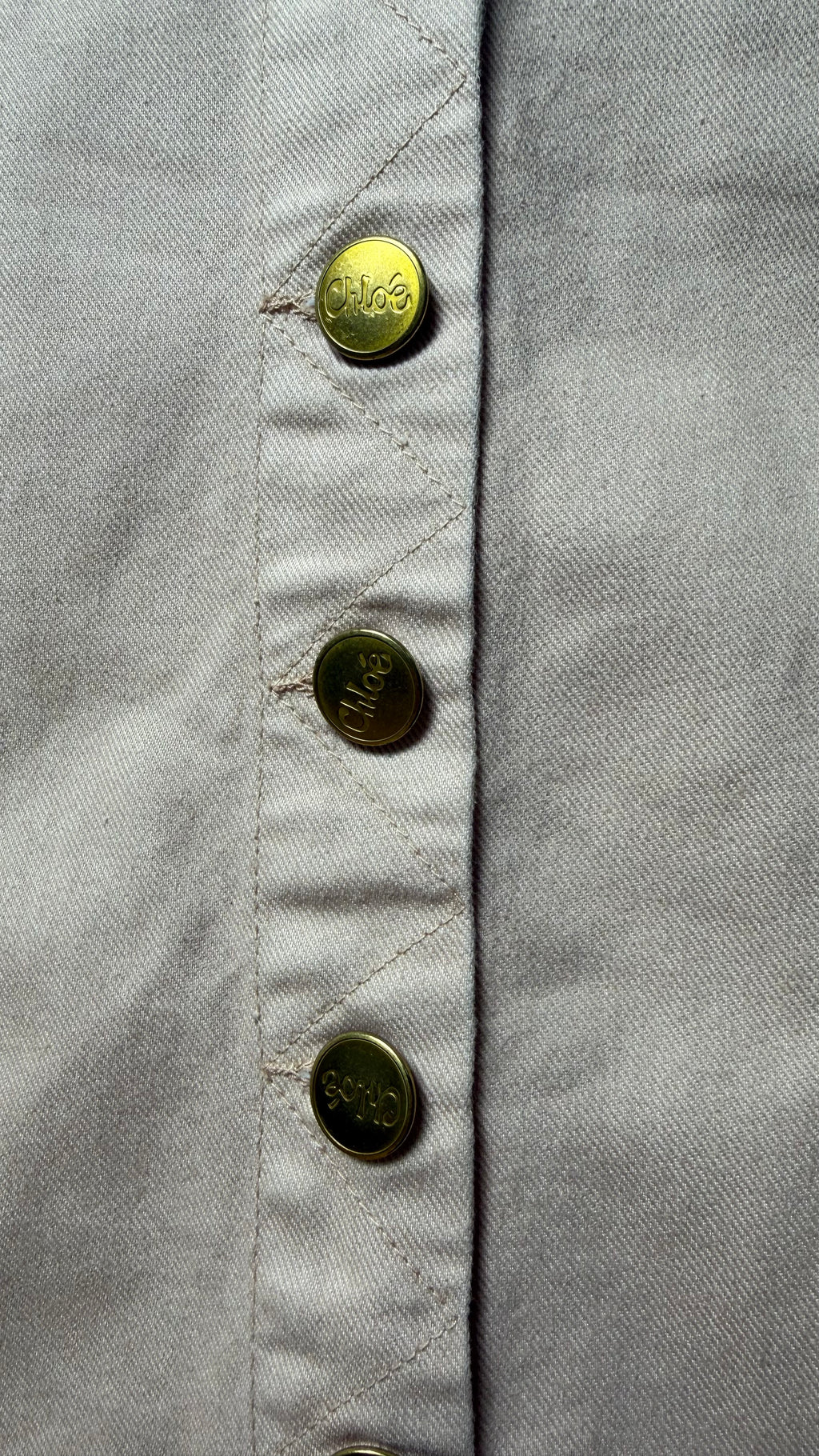 Chloé Spring 2005 Button Down Midi Skirt