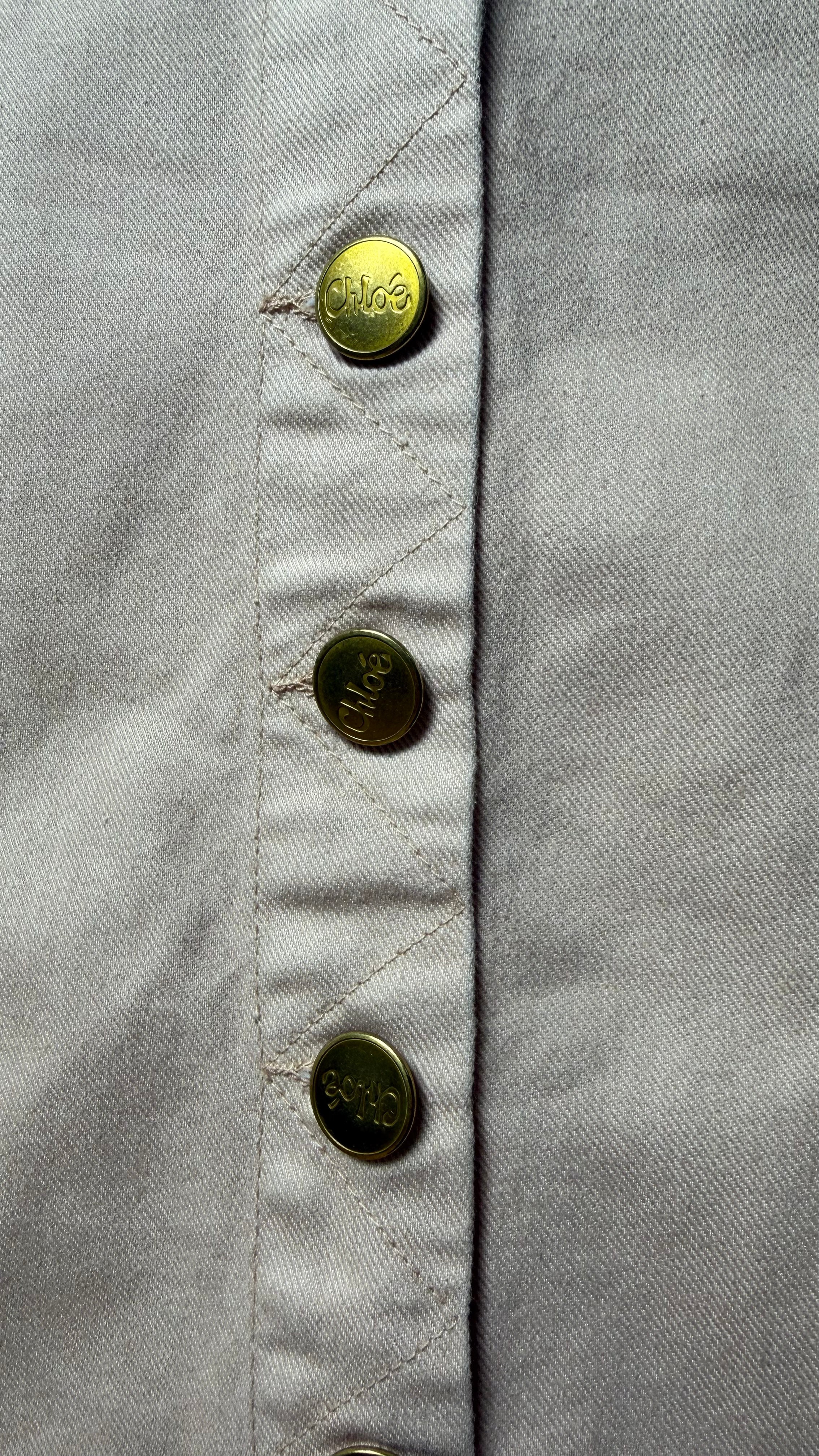 Chloé Spring 2005 Button Down Midi Skirt