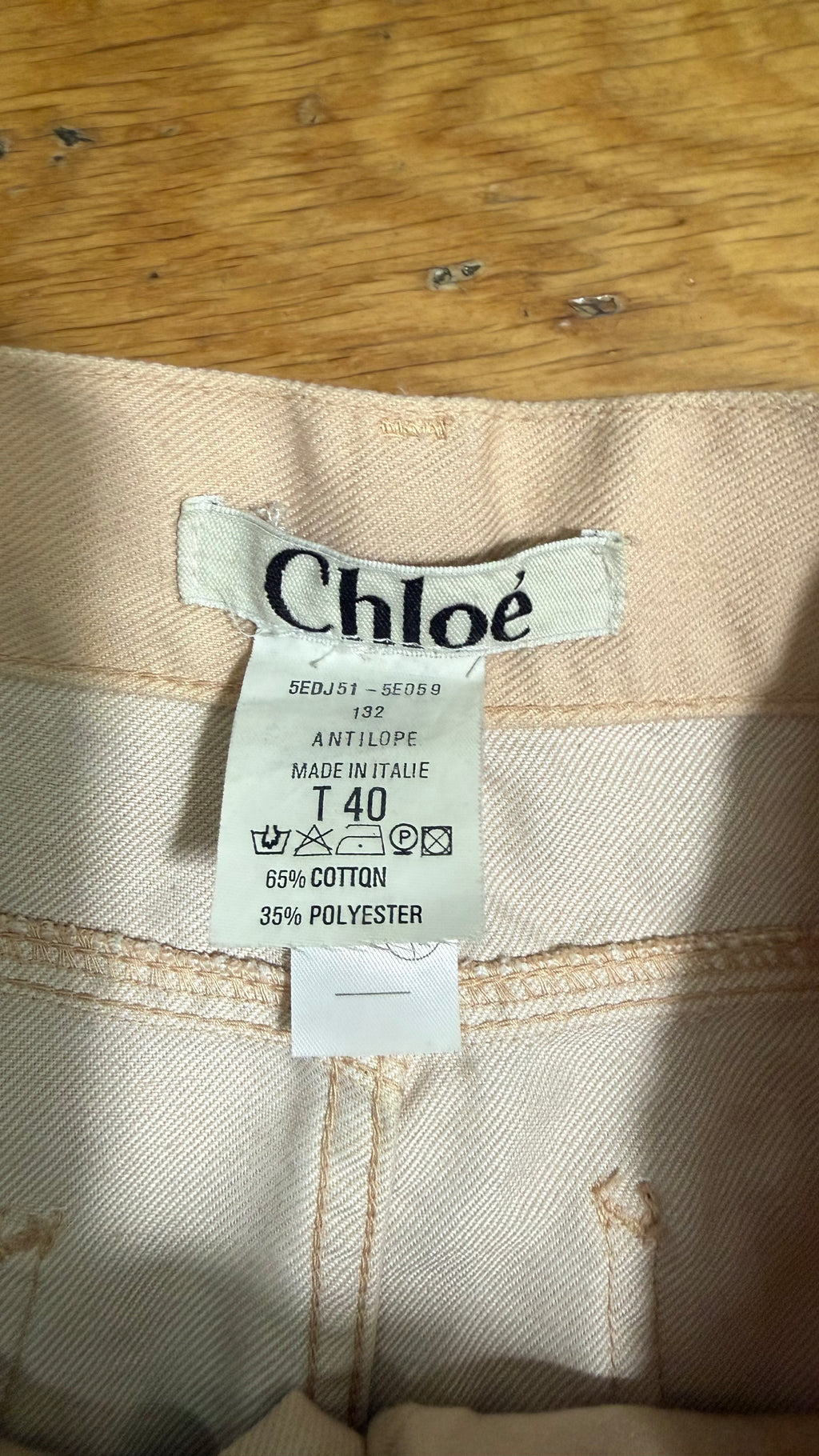 Chloé Spring 2005 Button Down Midi Skirt
