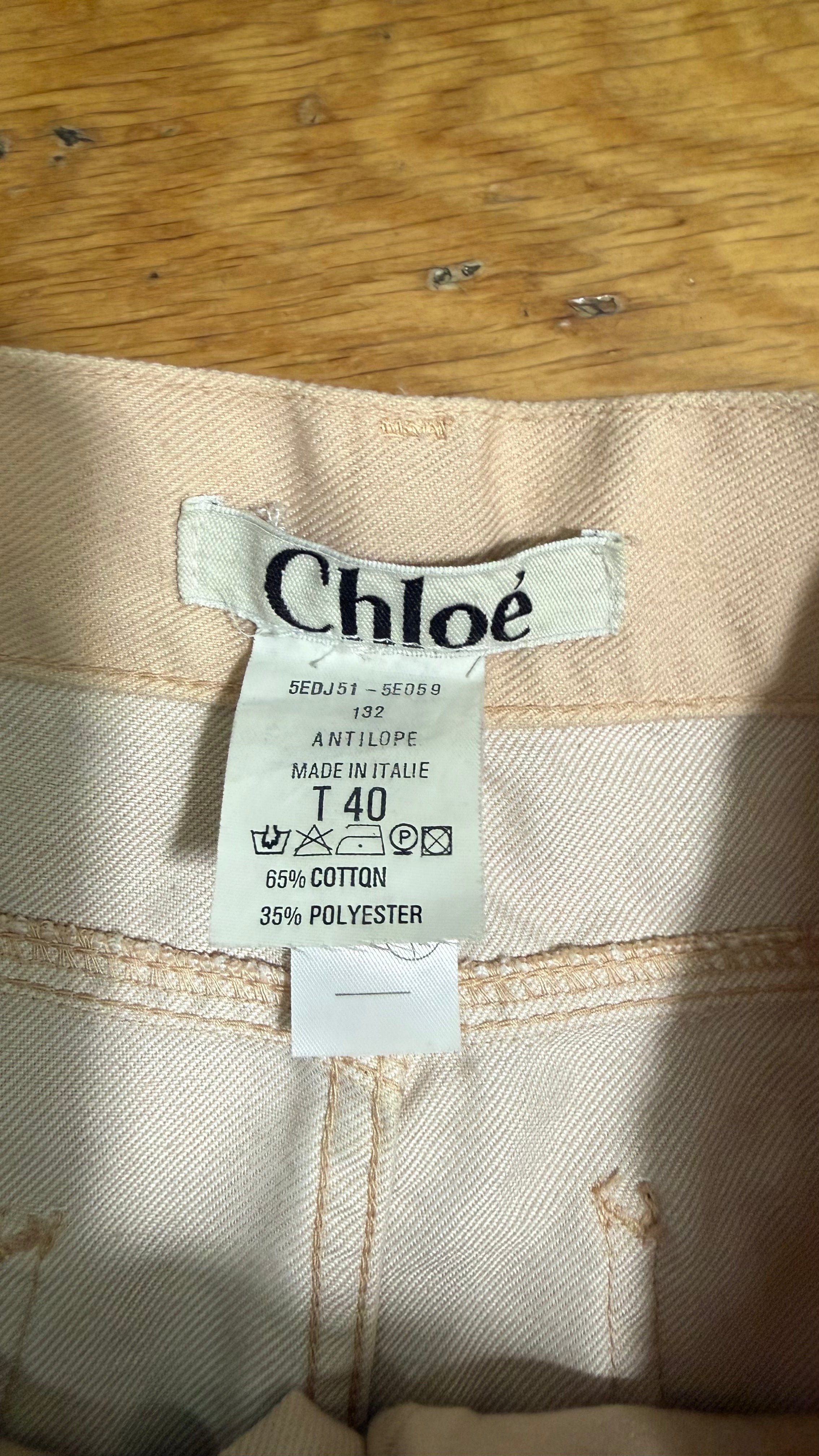 Chloé Spring 2005 Button Down Midi Skirt