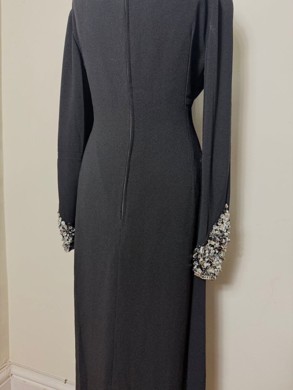 Laura Phillips Vintage 70s Black Maxi Evening Dress