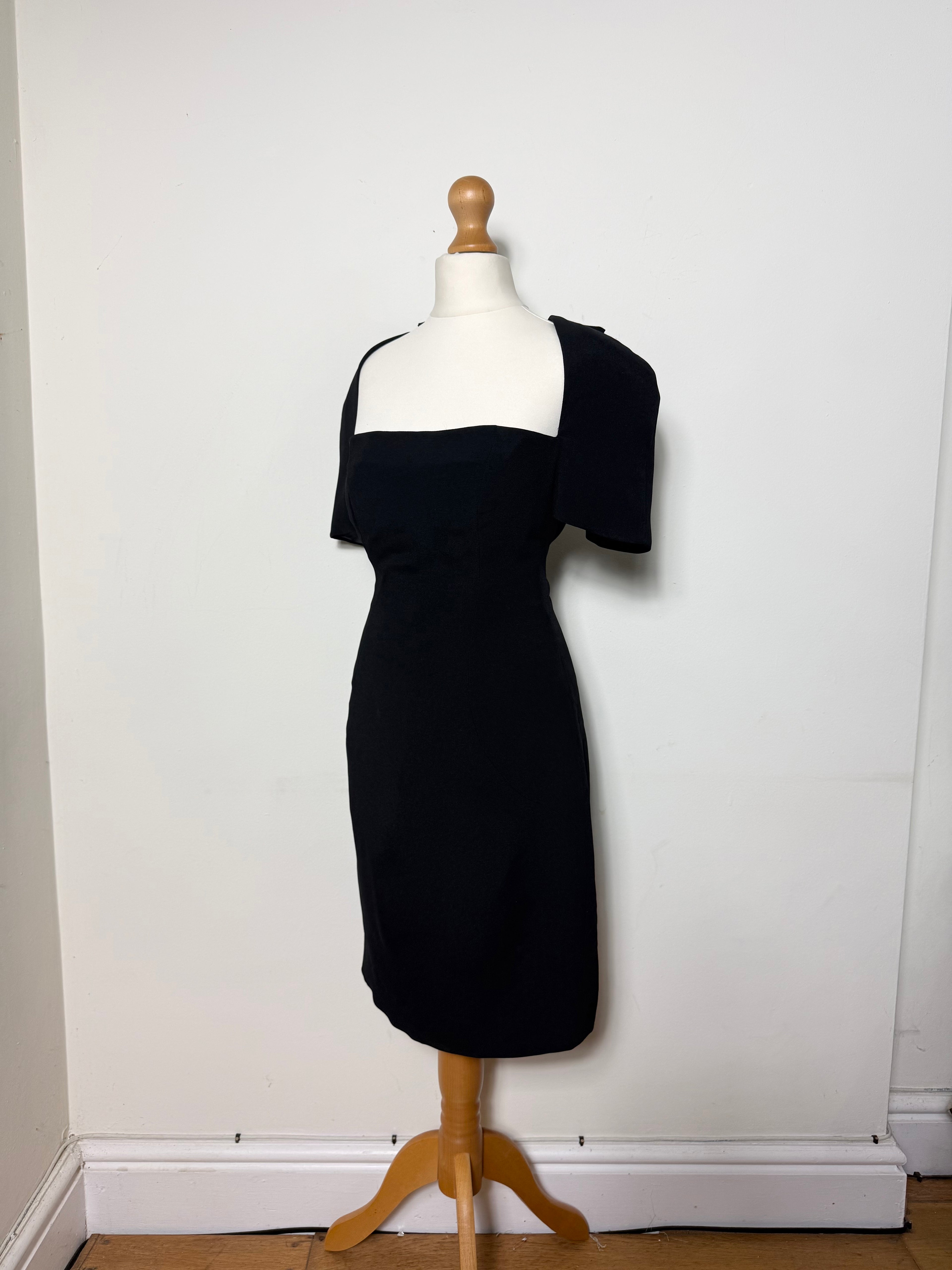 Victor Costa Vintage Black Shift Mini Dress