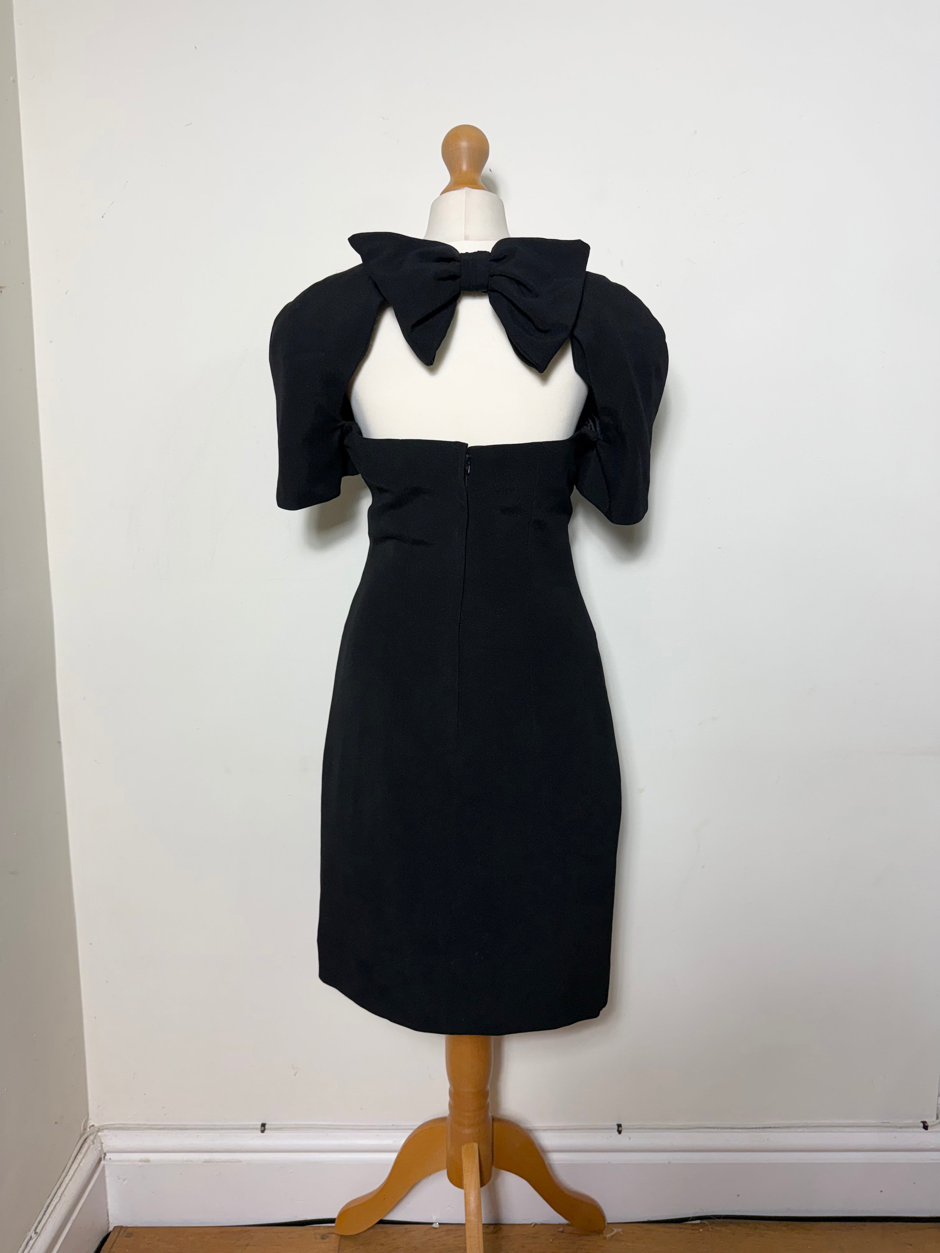 Victor Costa Vintage Black Shift Mini Dress