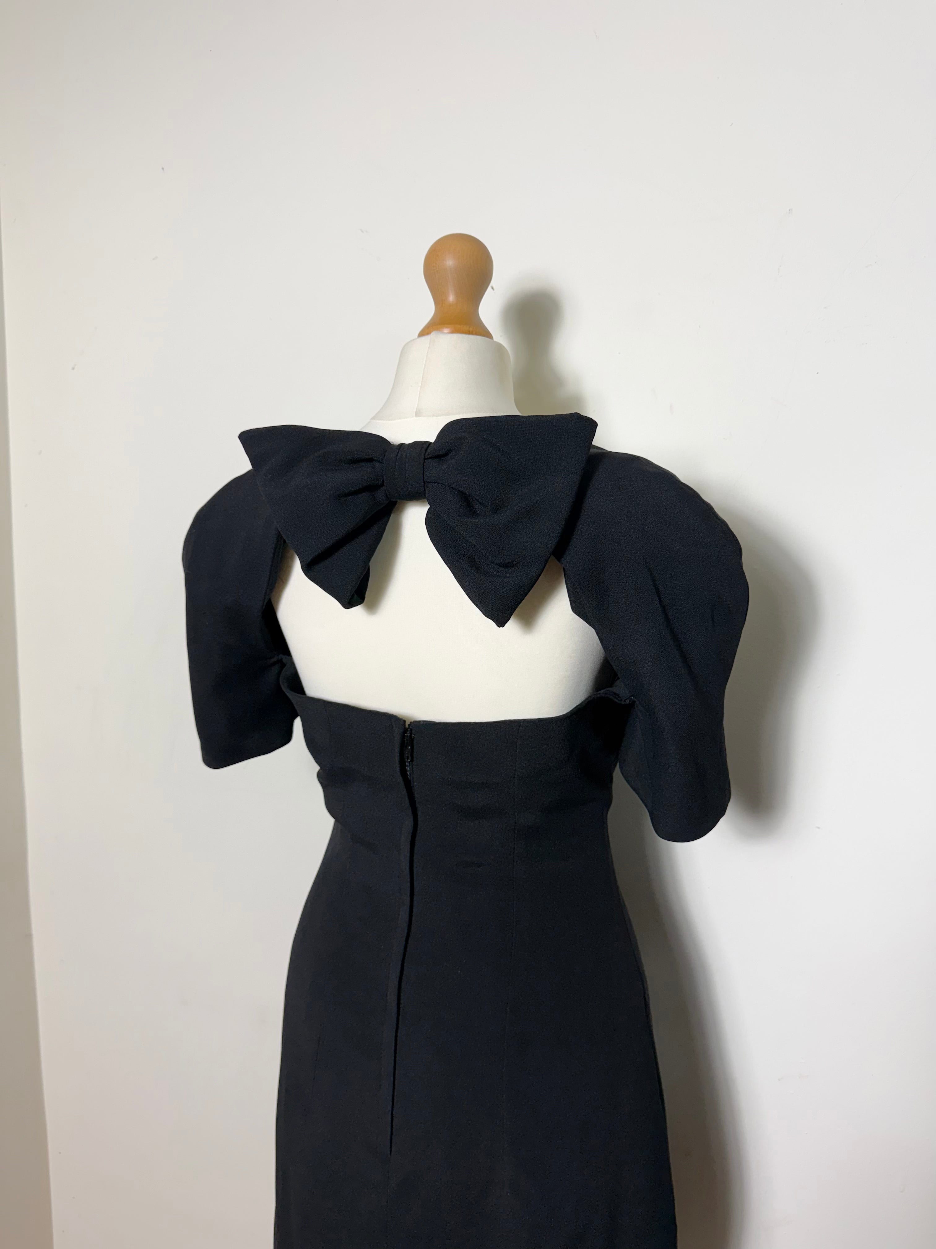 Victor Costa Vintage Black Shift Mini Dress